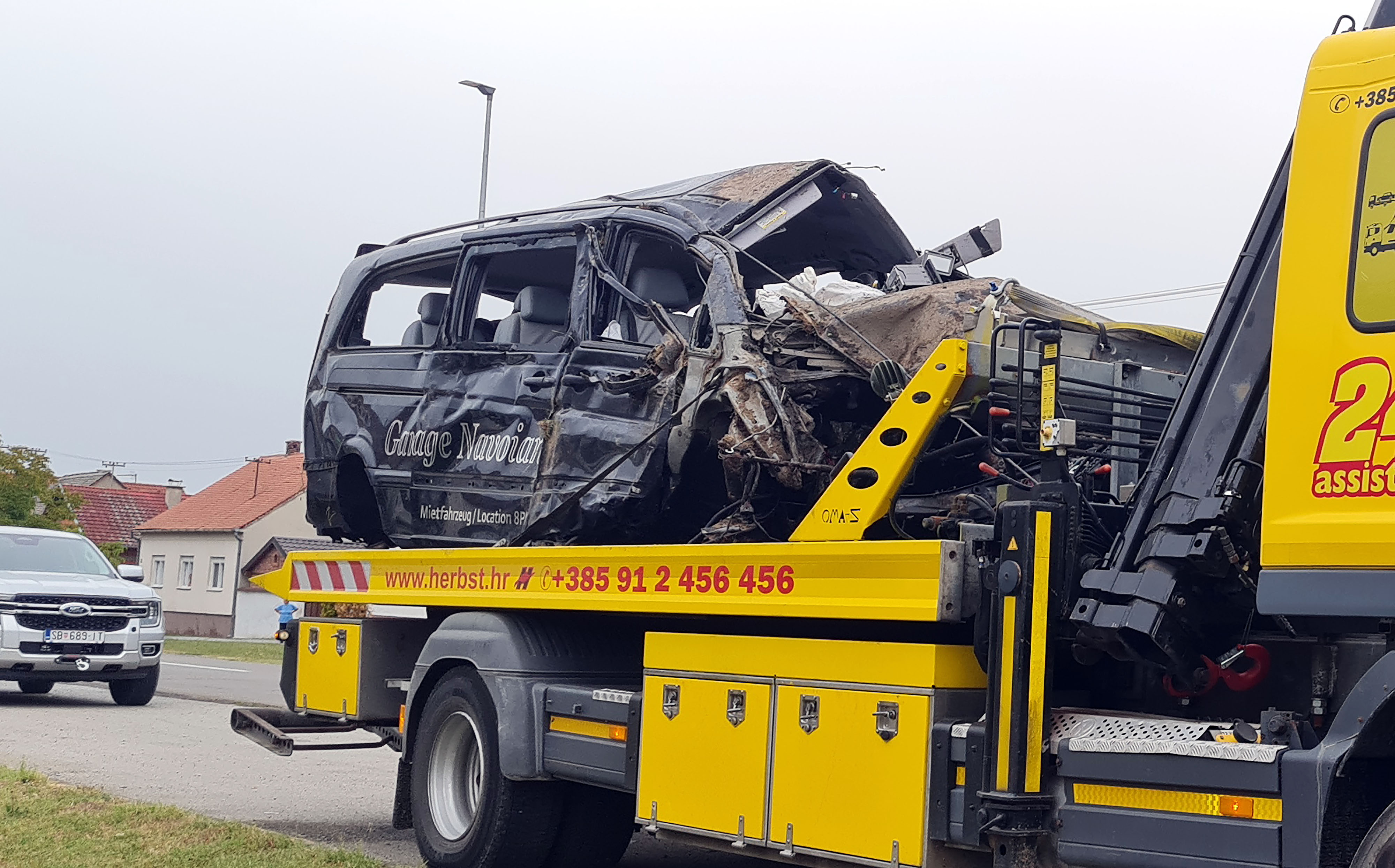 Prometna nesreča migrantov na hrvaškem