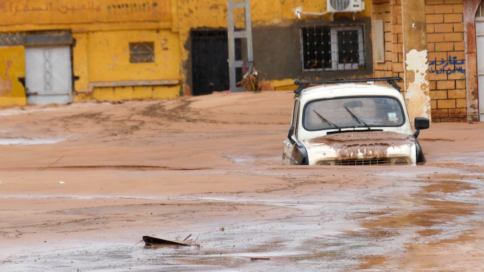 Sahara, dež, poplava