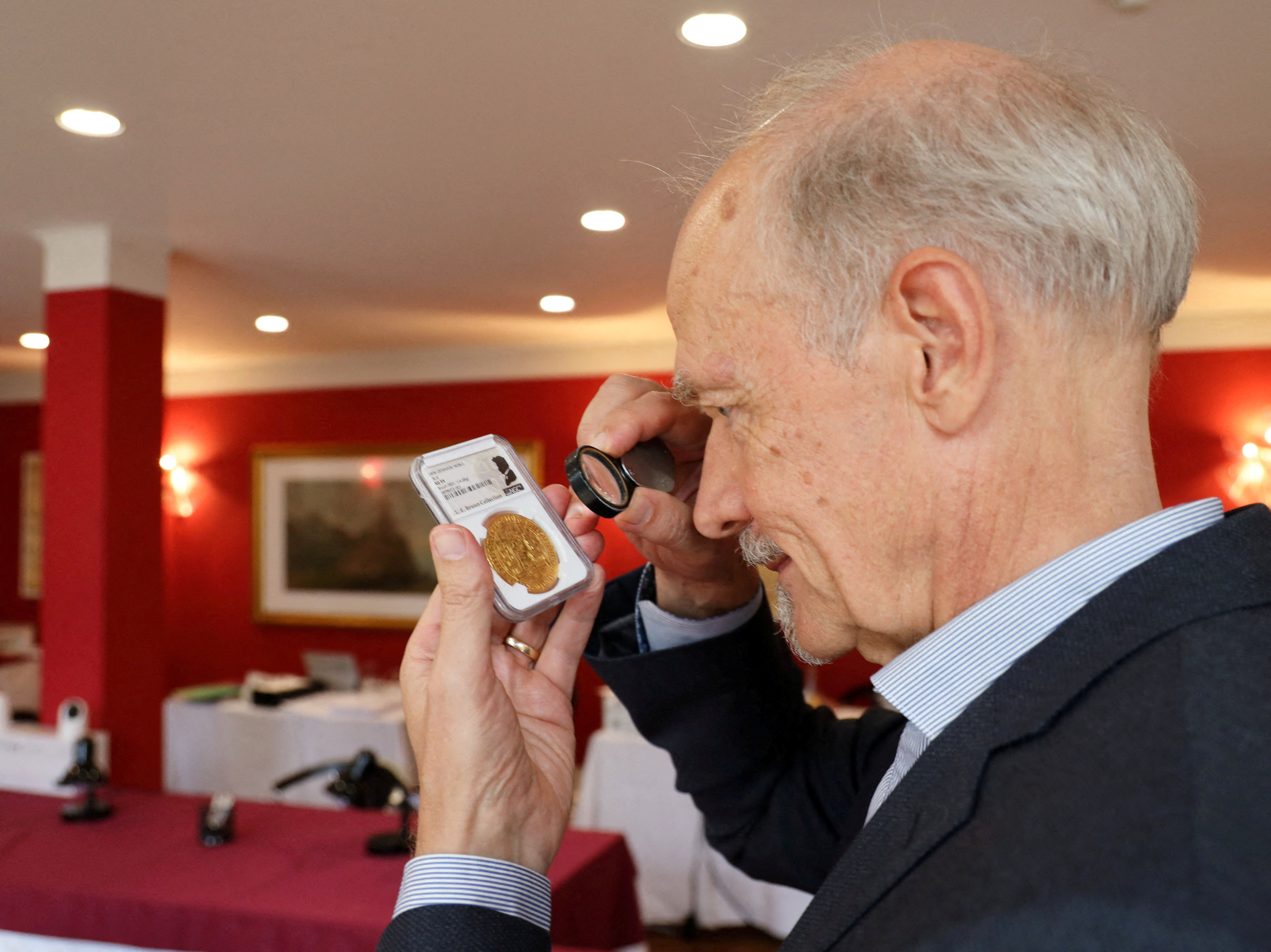 Lars Emil Bruun, zbirka. kovanci, dražba