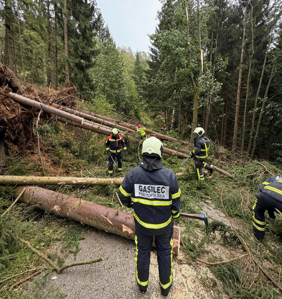 gasilci, Topolšica, veter
