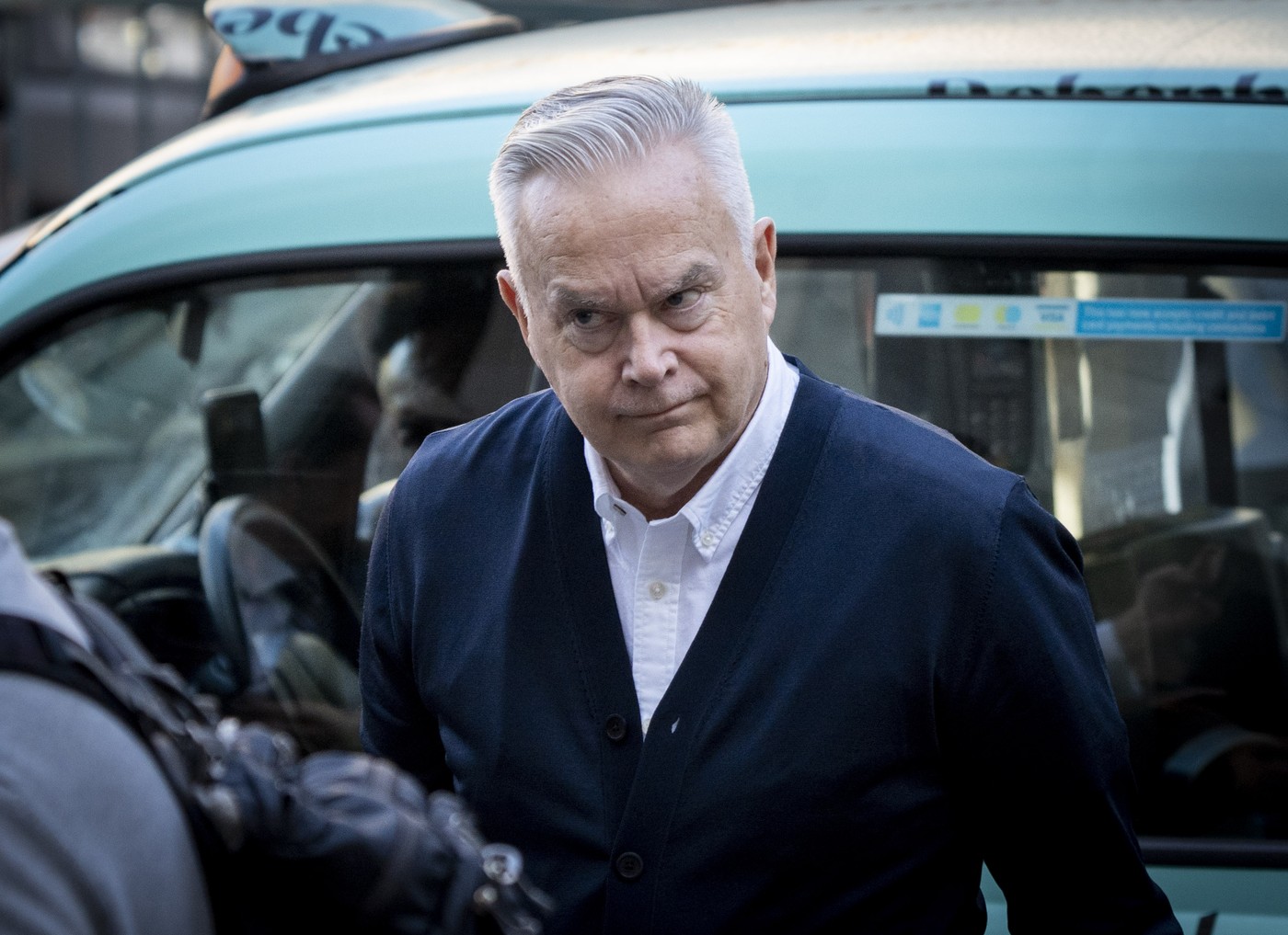 Huw Edwards pictured arriving to court