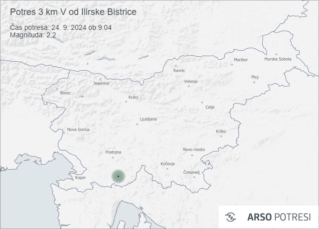 potres, ilirska bistrica