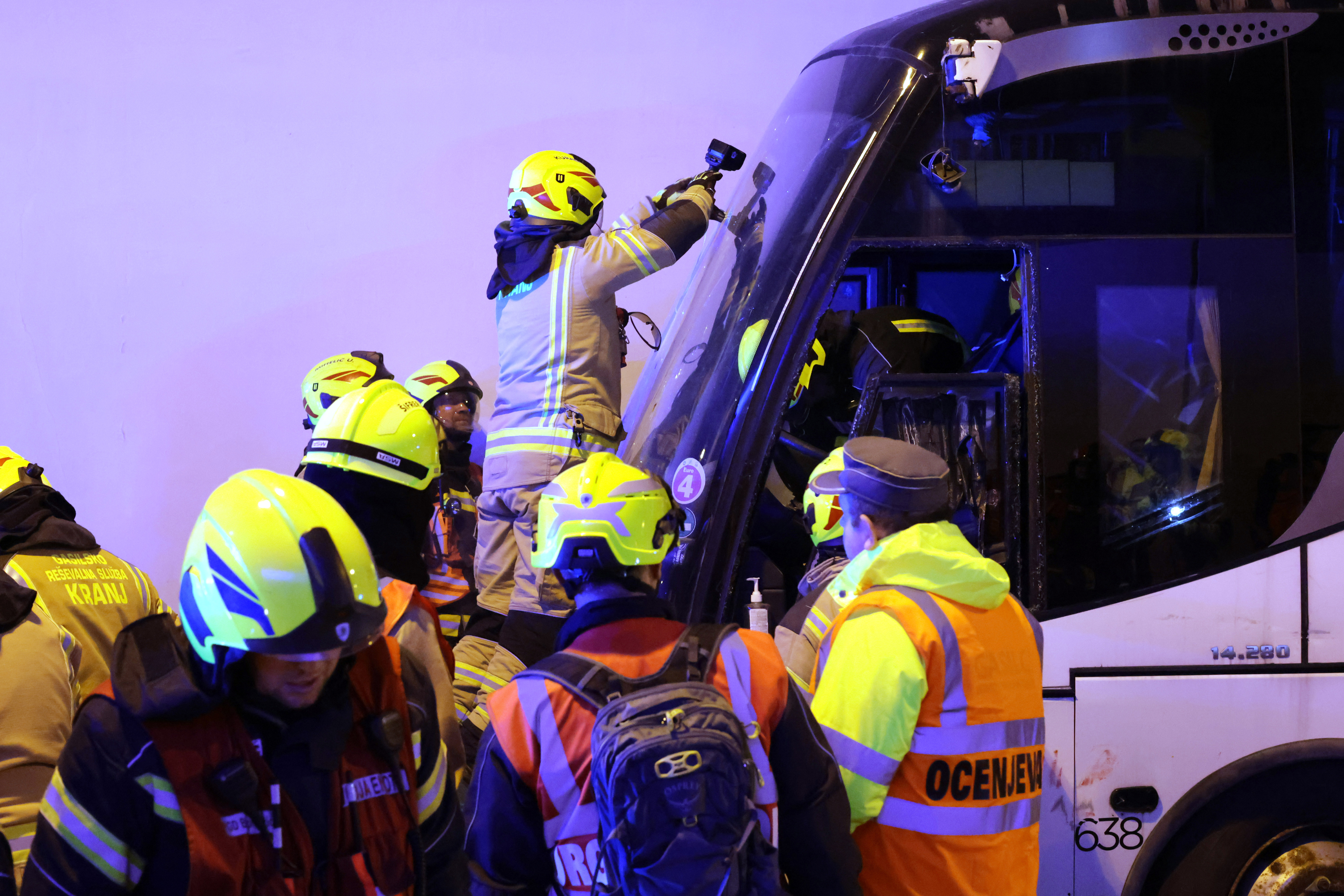 Predor Ljubelj, vaja, gasilci