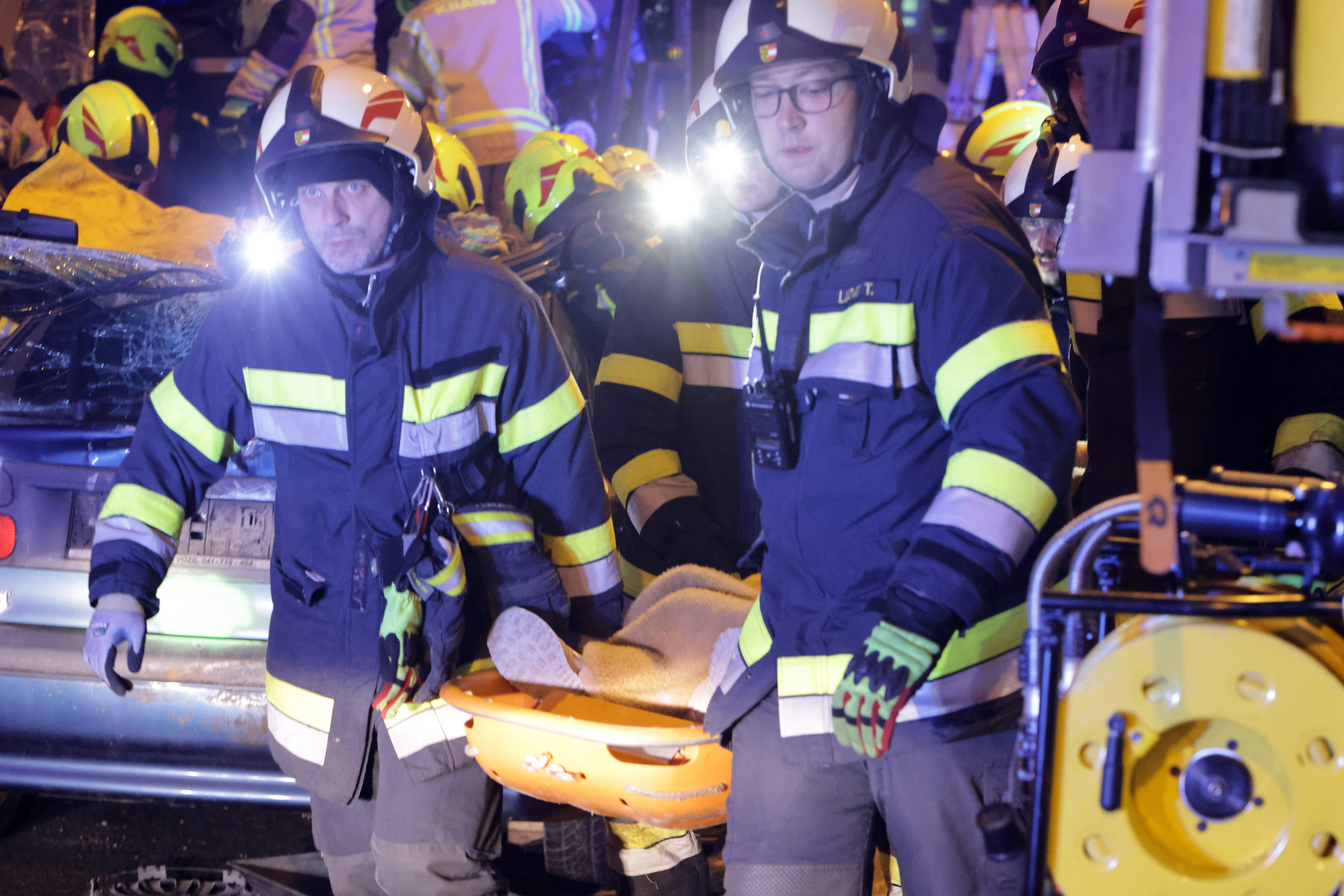 Predor Ljubelj, vaja, gasilci