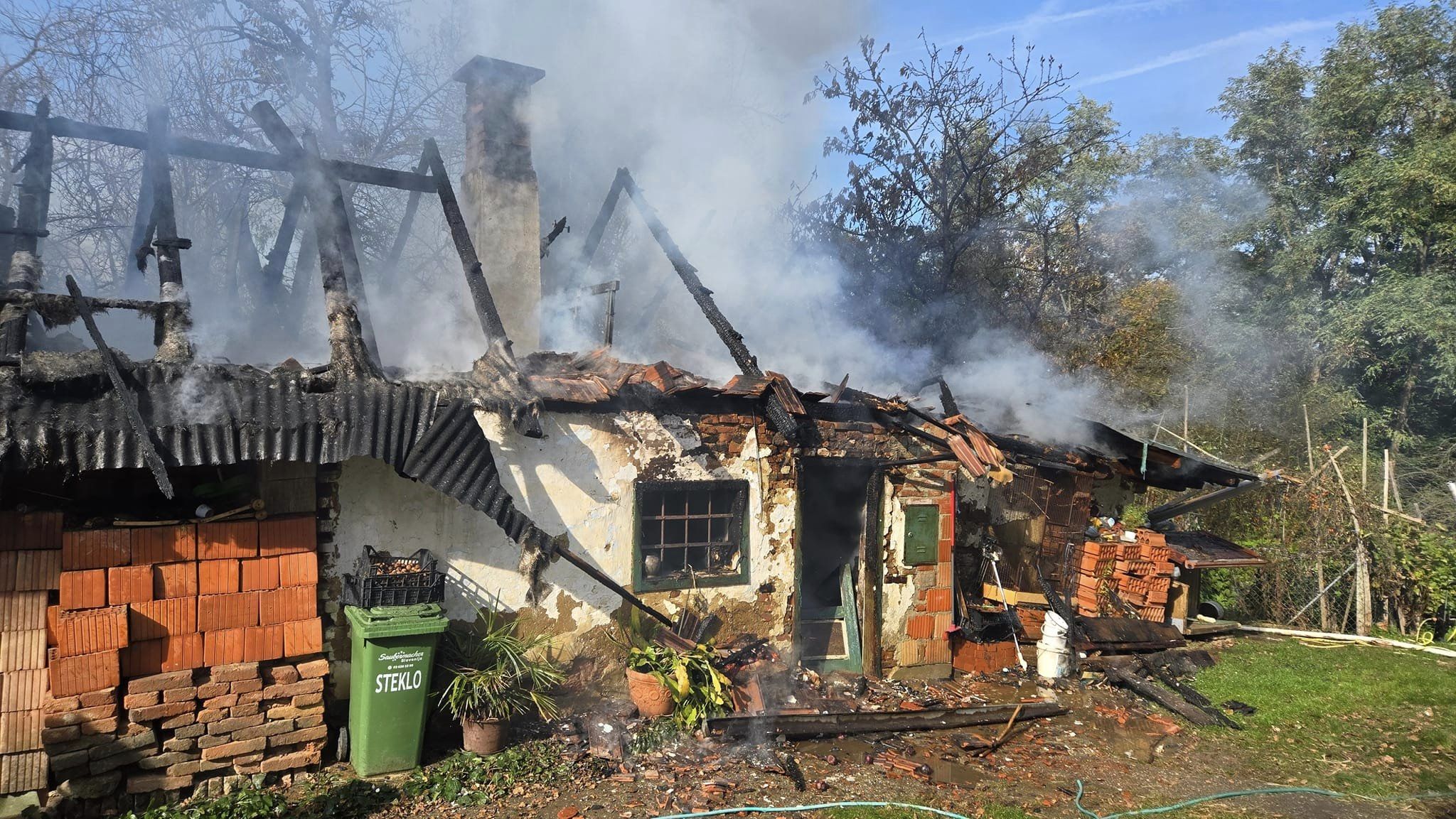 požar, ogenj, hiša