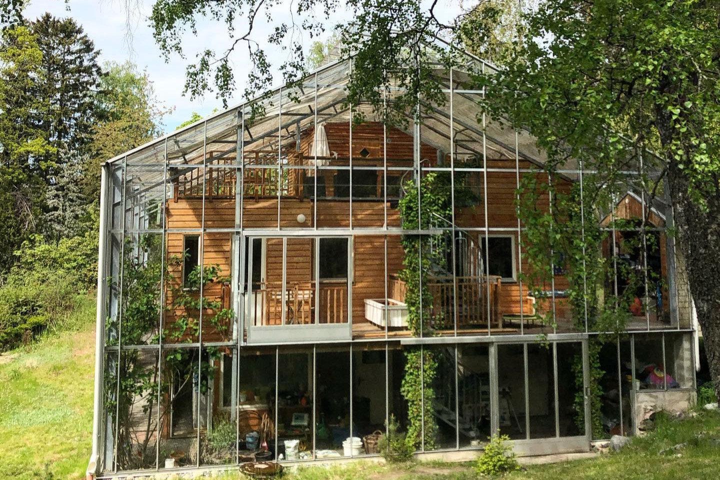 hiša v rastlinjaku, naturhus