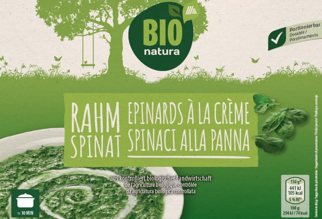 Odpoklic BIO spinace s smetano.