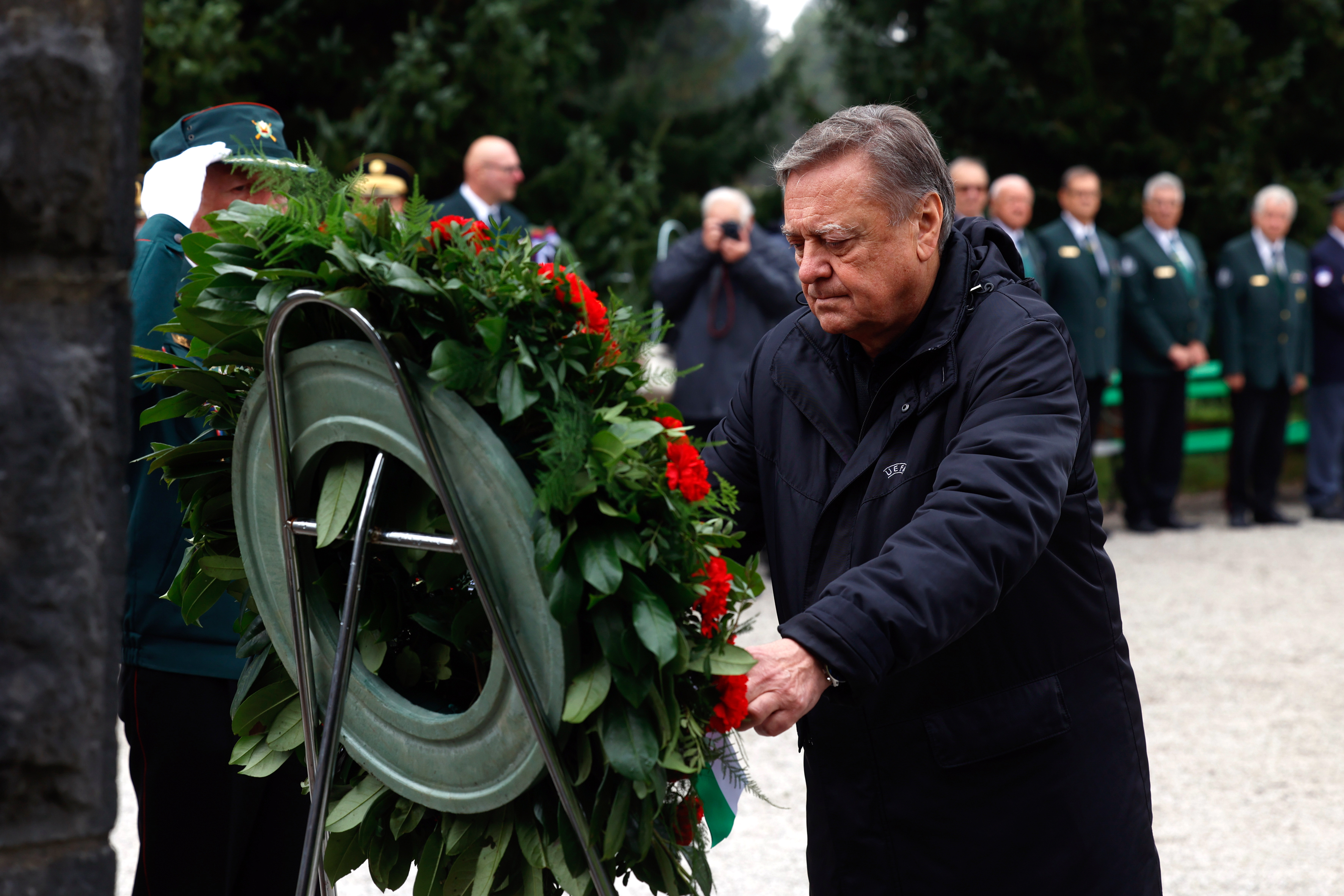 Polaganje vencev pri Kostnici žrtev I. svetovne vojne