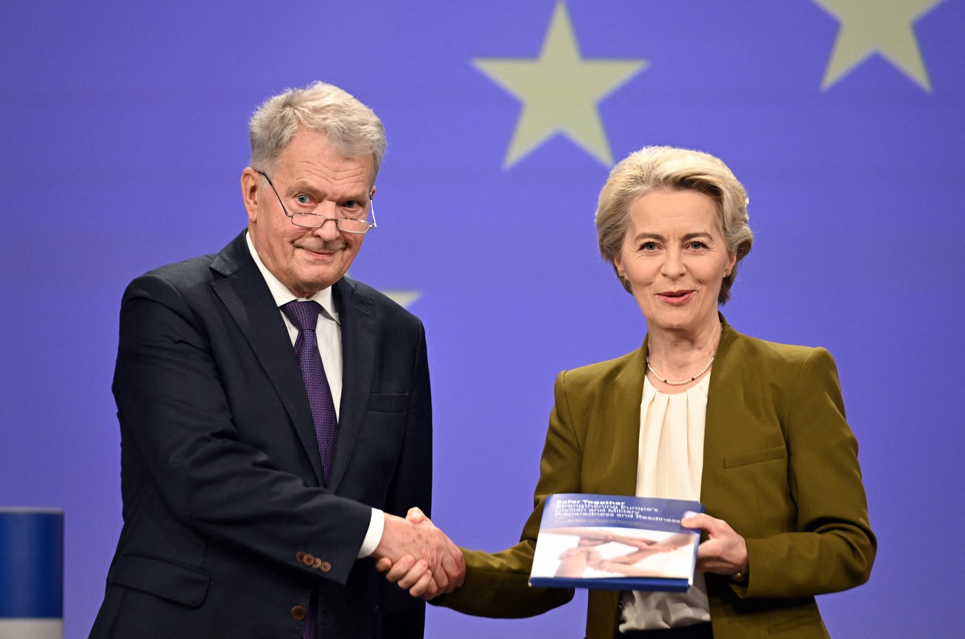 Ursula von der Leyen - Sauli Niinisto in Brussels