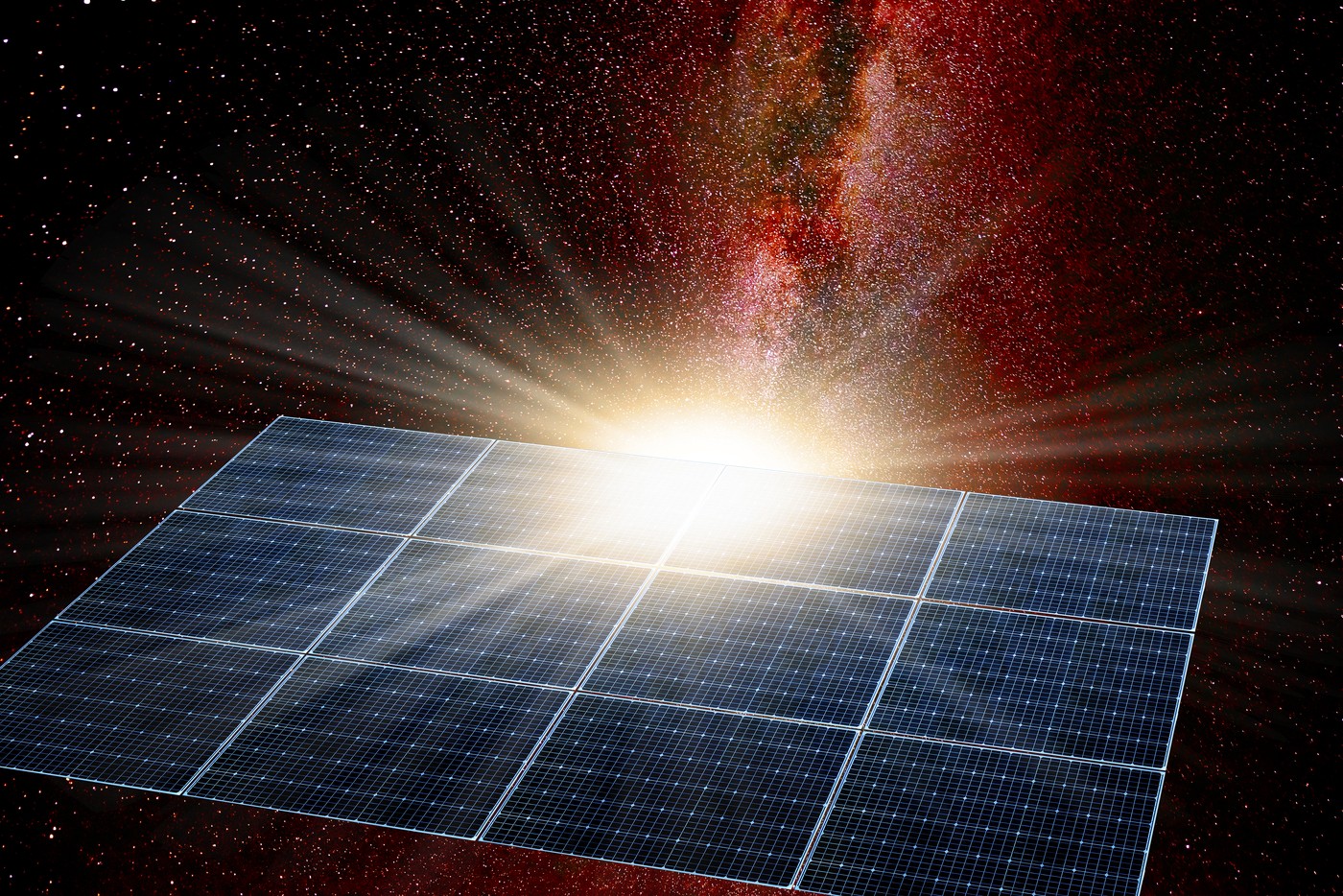 solarna elektrarna, vesolje, solarni paneli