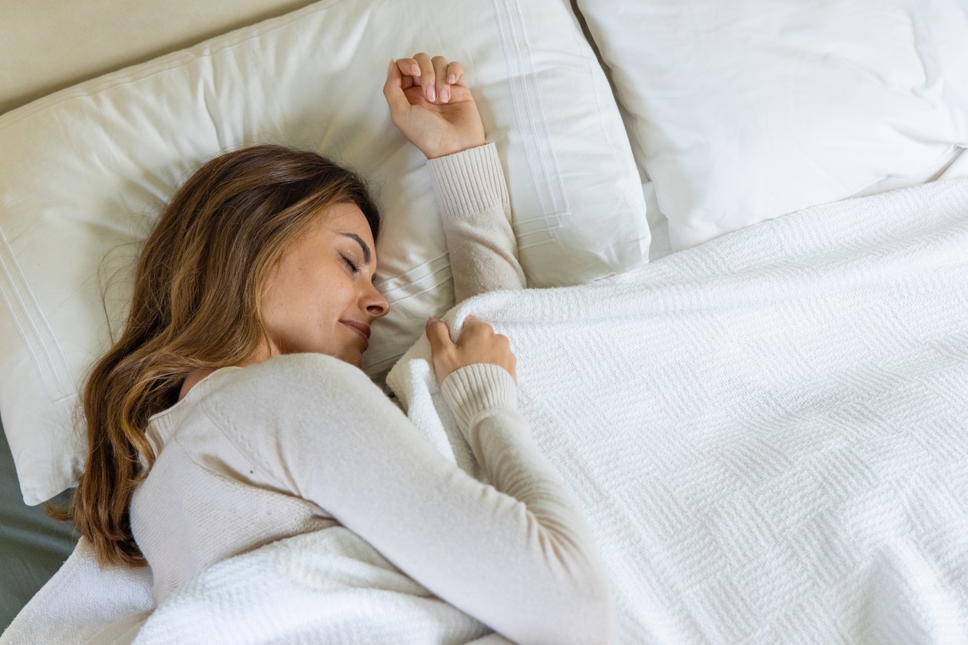 spanje, ženska, postelja