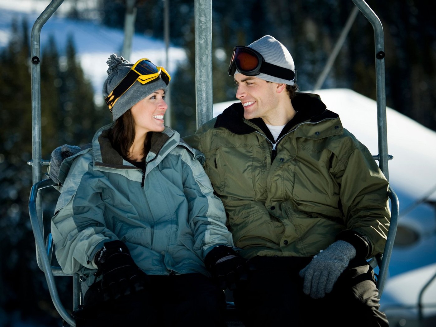 zima, sedežnica, bunda, smučanje, zimsko veselje, ljubezen