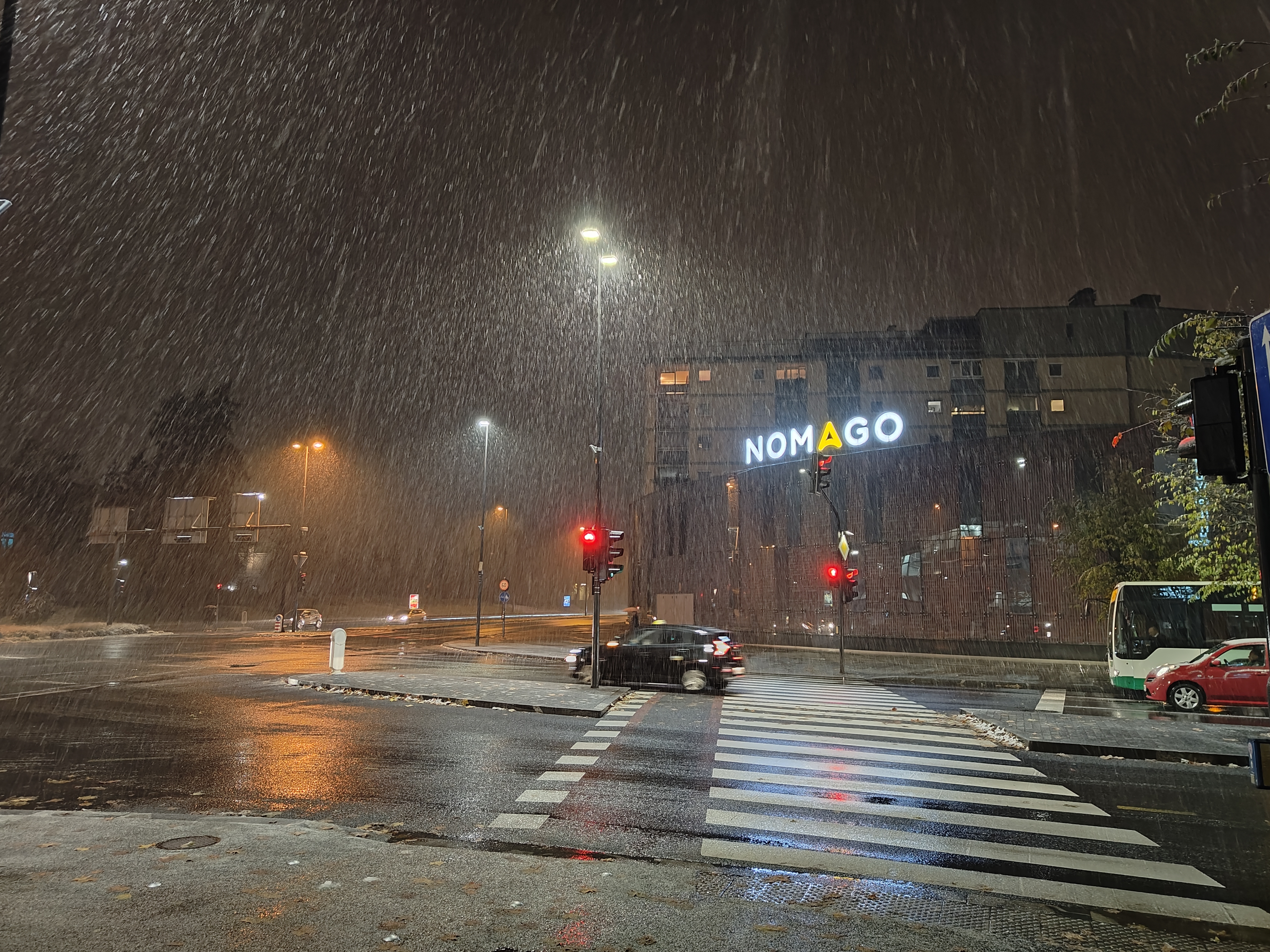 Prvi letošnji sneg, Ljubljana (Foto:  N1)