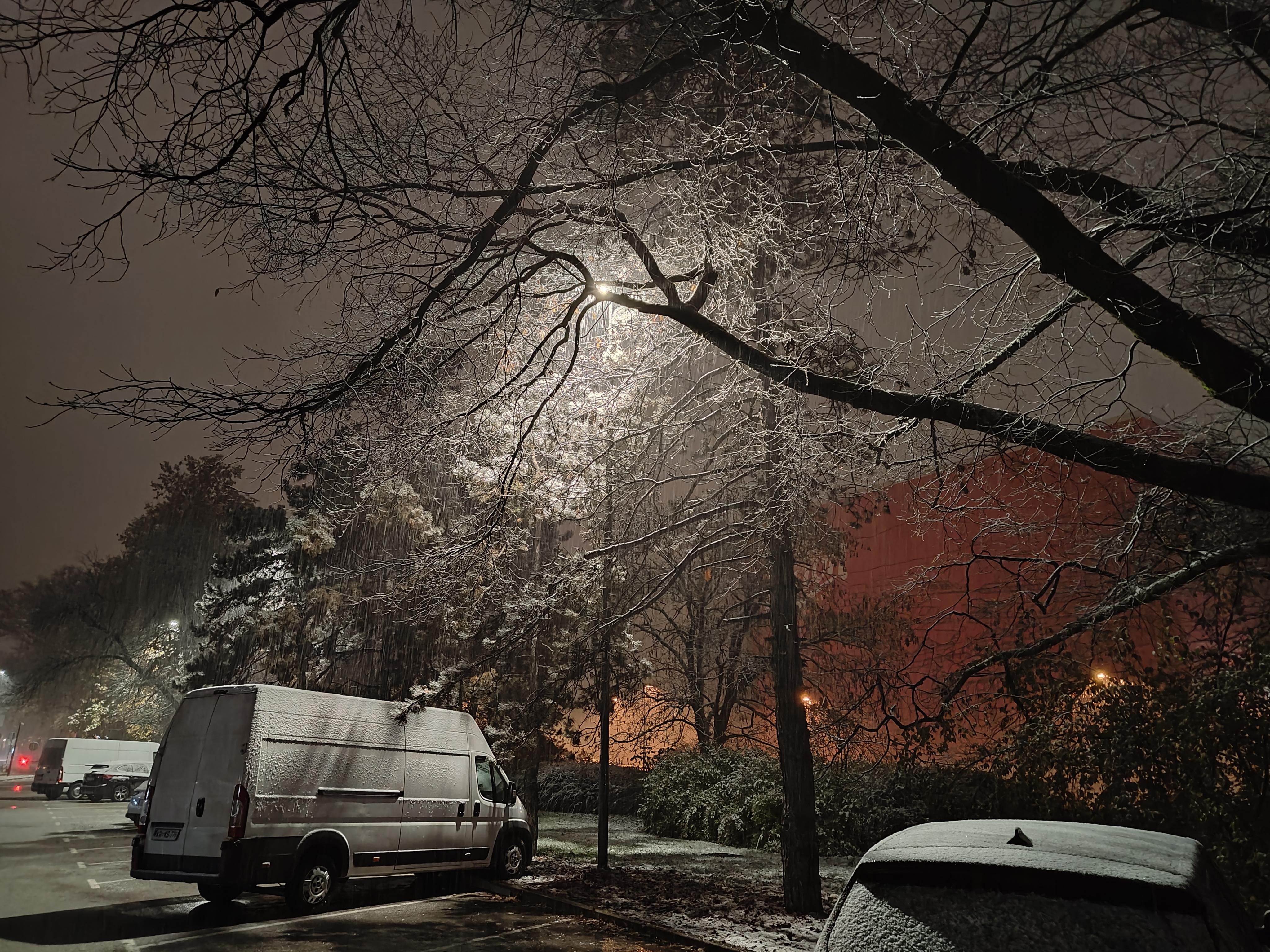 Prvi letošnji sneg, Ljubljana (Foto:  N1)