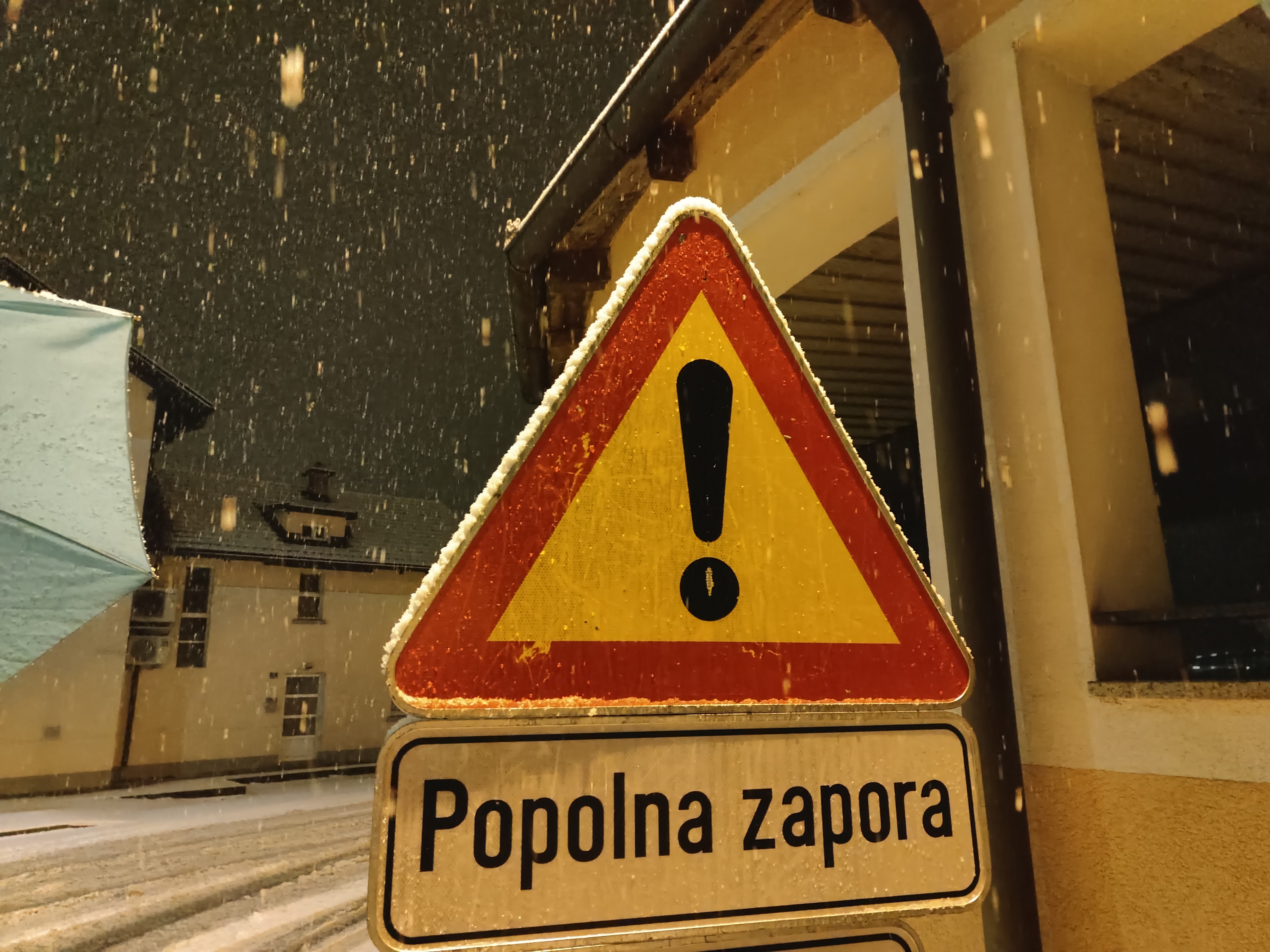 Prvi letošnji sneg, Medvode (Foto:  N1)