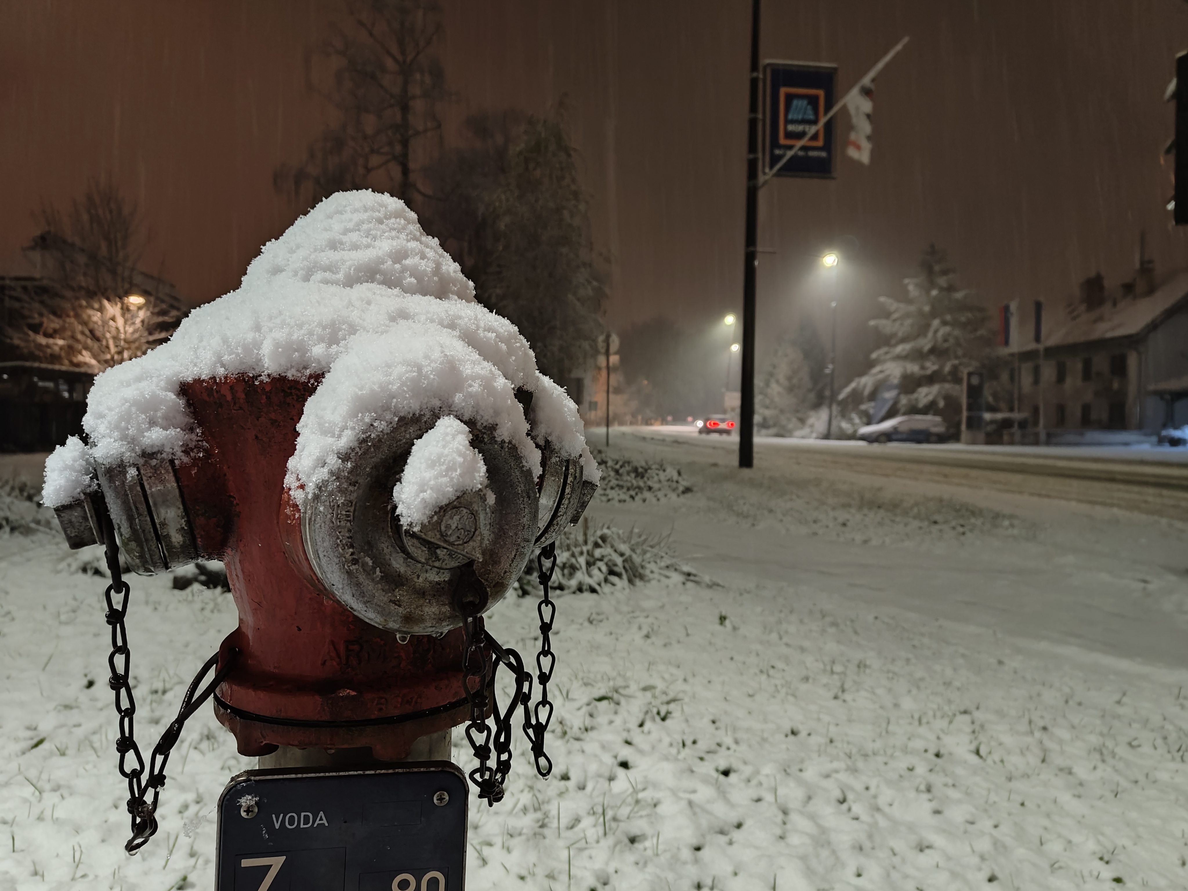 Prvi letošnji sneg, Medvode (Foto:  N1)