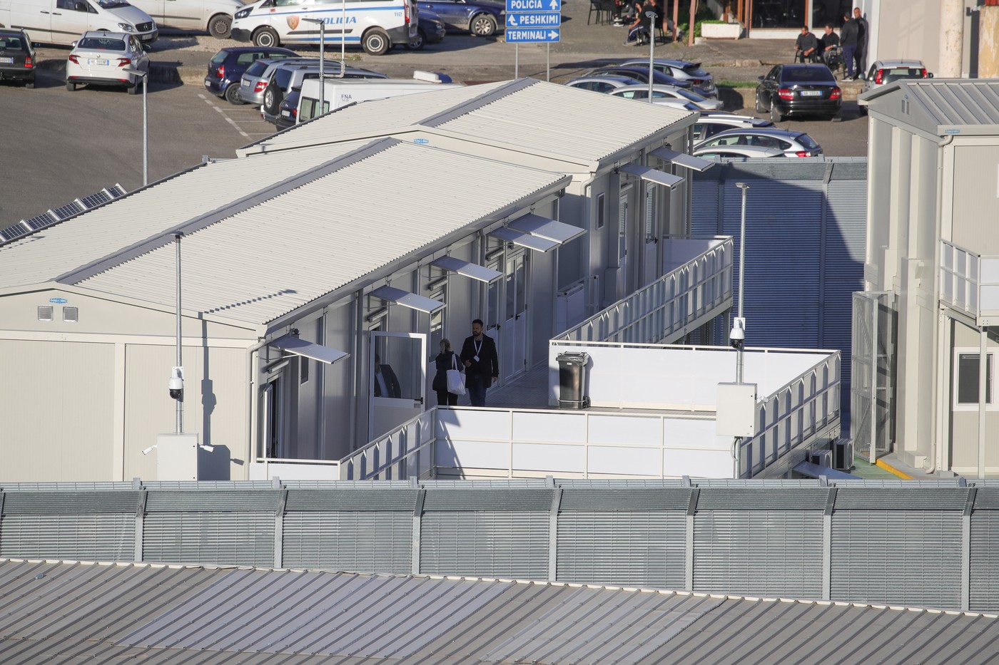 Migrantski center, Shengjin, Albanija, Italija