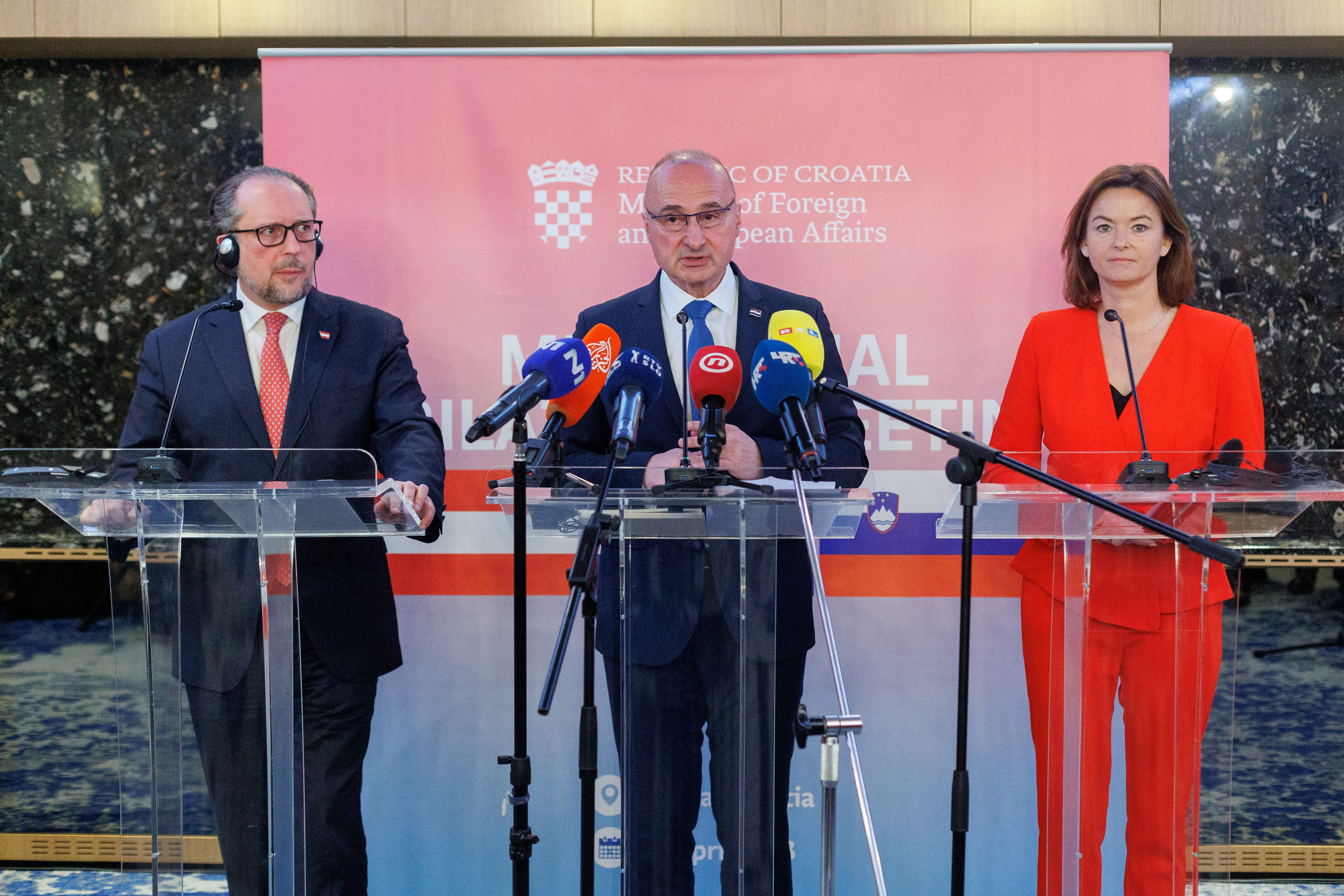 Tanja Fajon, Alexander Schallenberg, Gordan Grlić Radman