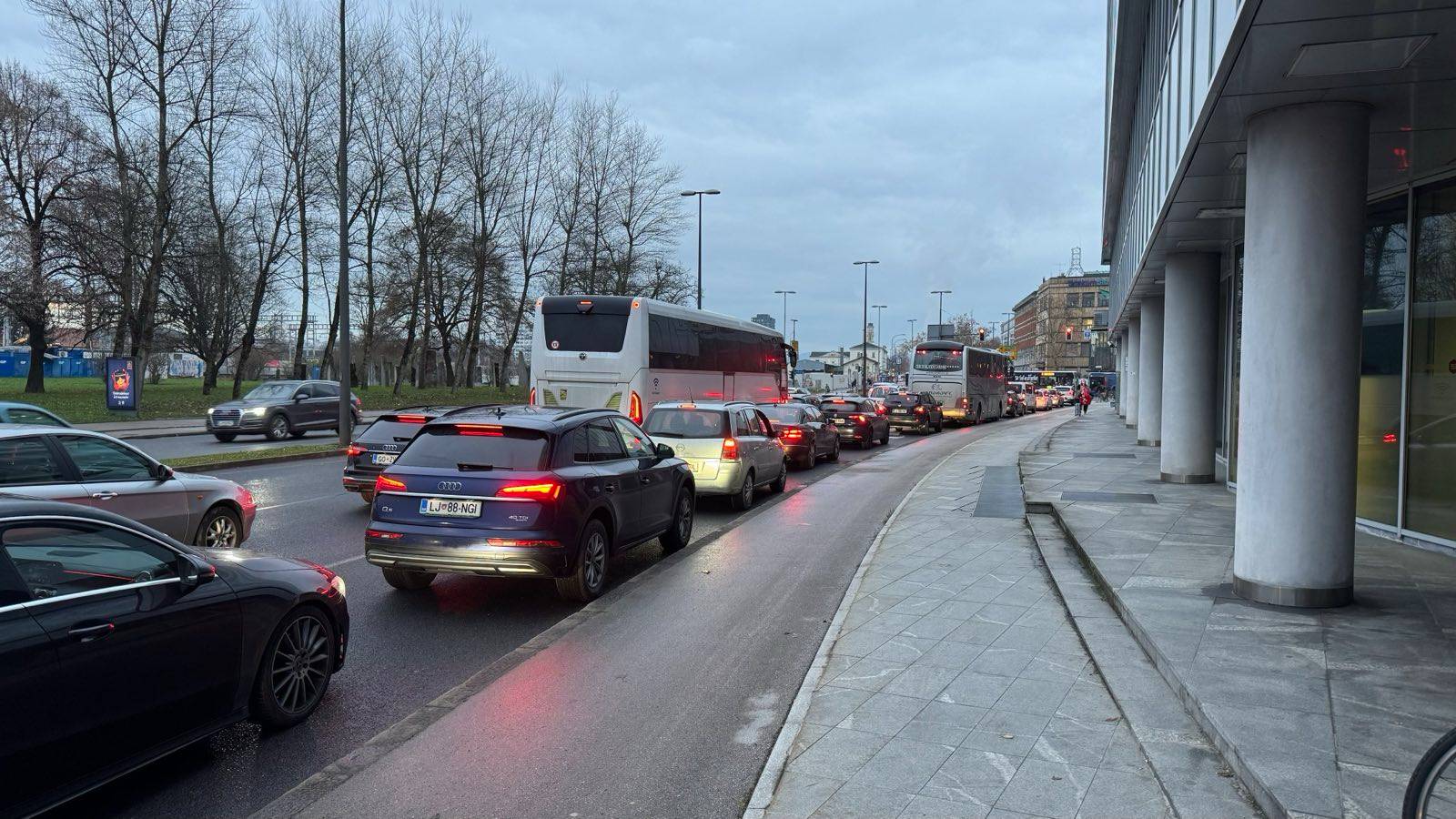 zastoj, ljubljana, kolona