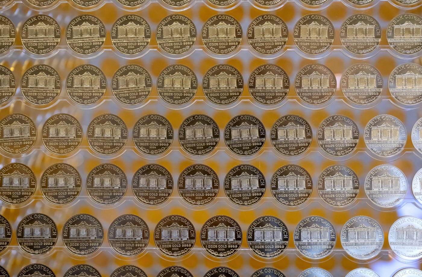 božično drevo, Pro Aurum, Dunaj, Avstrija, zlatniki