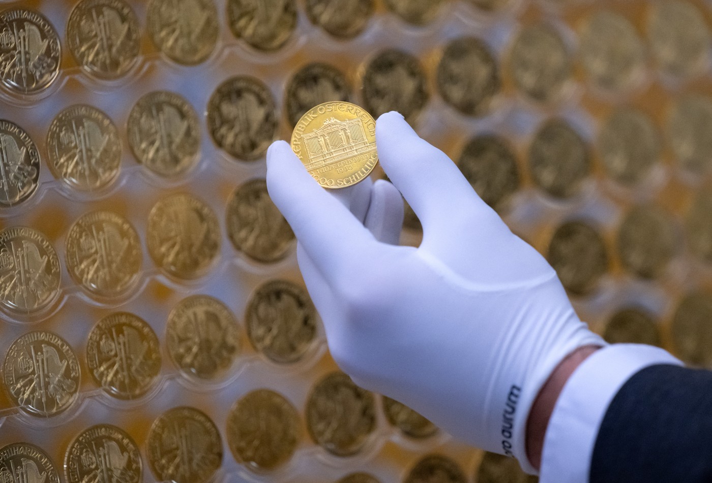 božično drevo, Pro Aurum, Dunaj, Avstrija, zlatniki