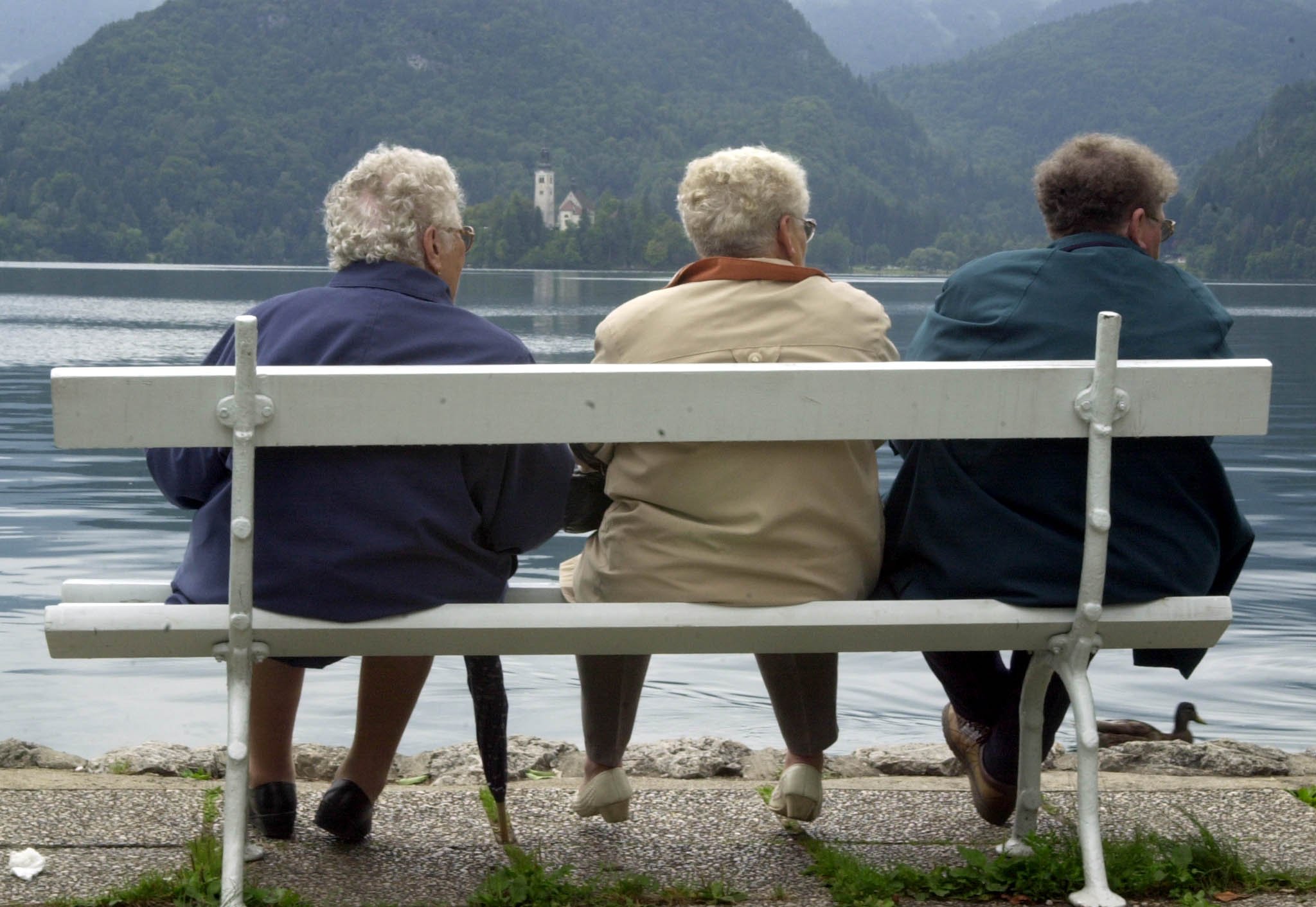 upokojenke, upokojenci, Bled