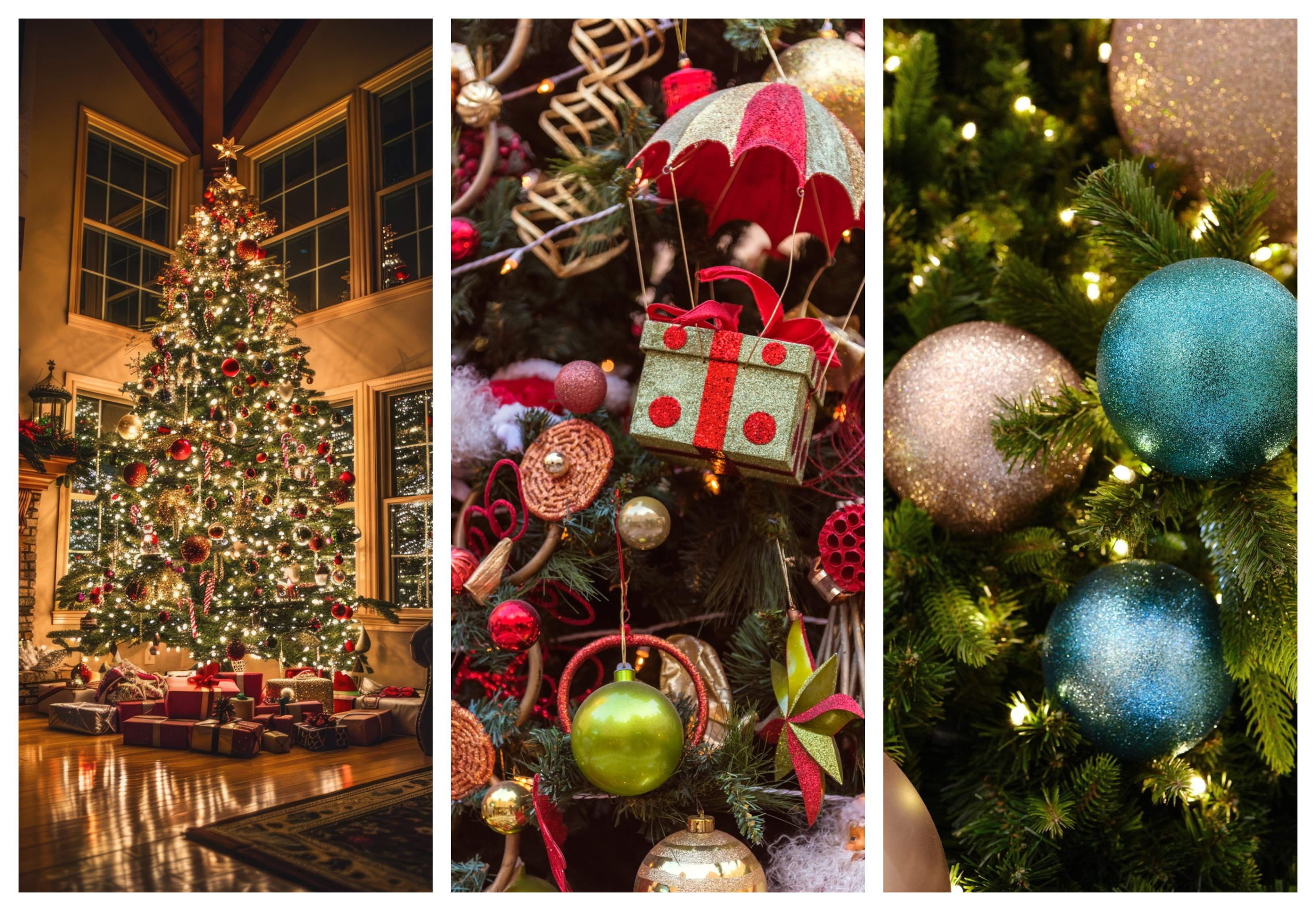 božična dekoracija, novo leto, božično drevo, okraski