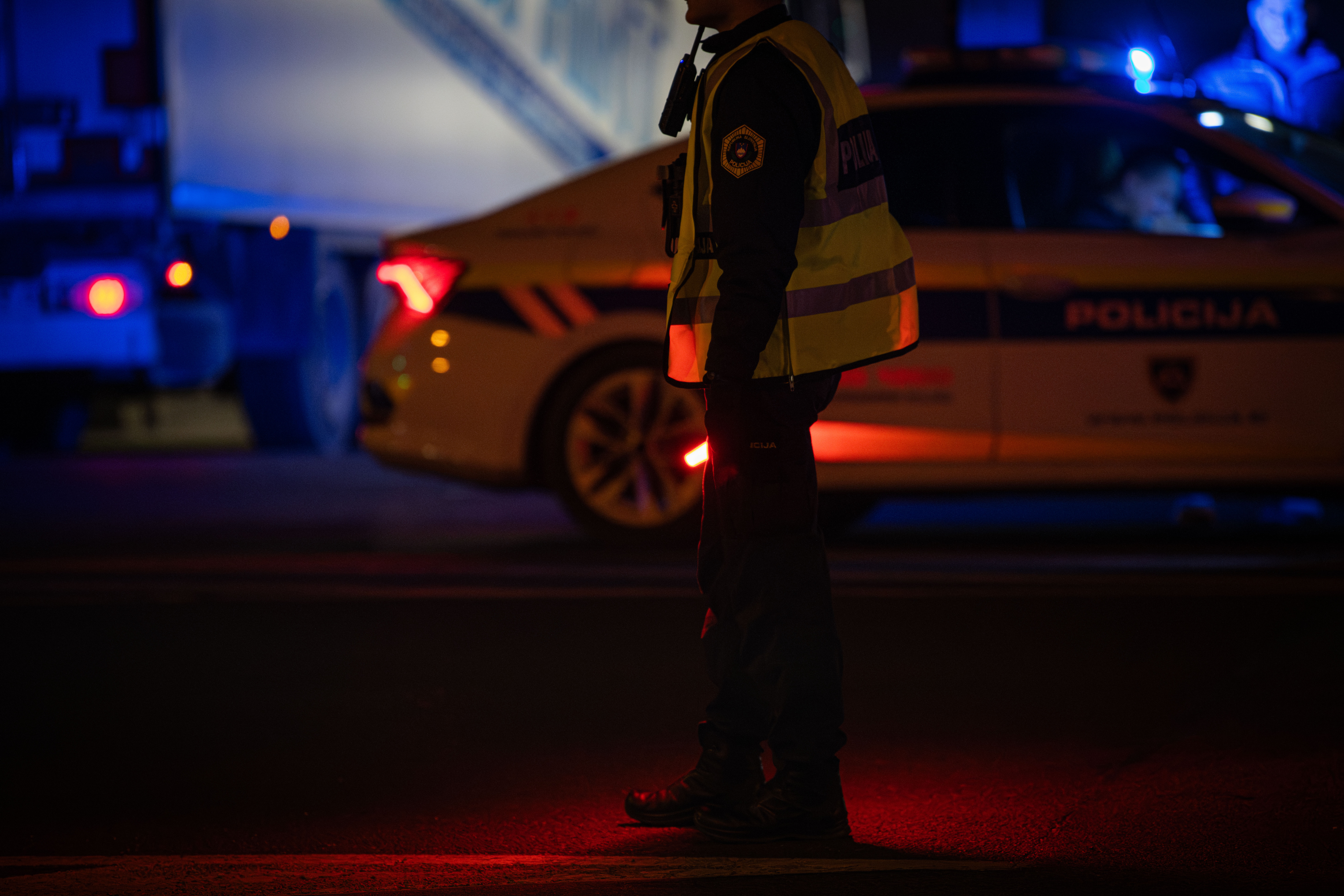 Nesreča na Šmartinski cesti v Ljubljani (Foto: N1)