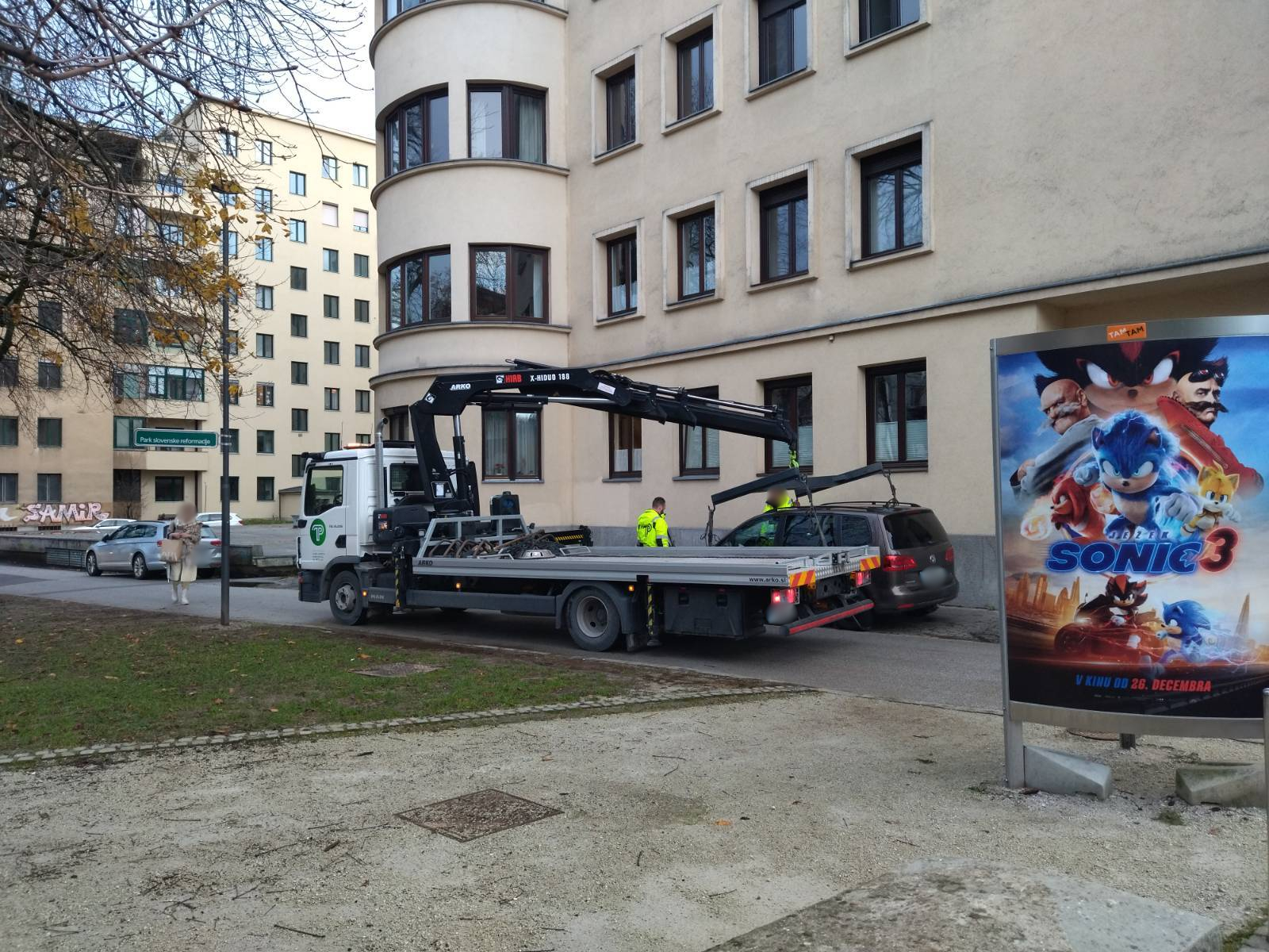 pajk, odvoz, ljubljana, napačno parkiranje