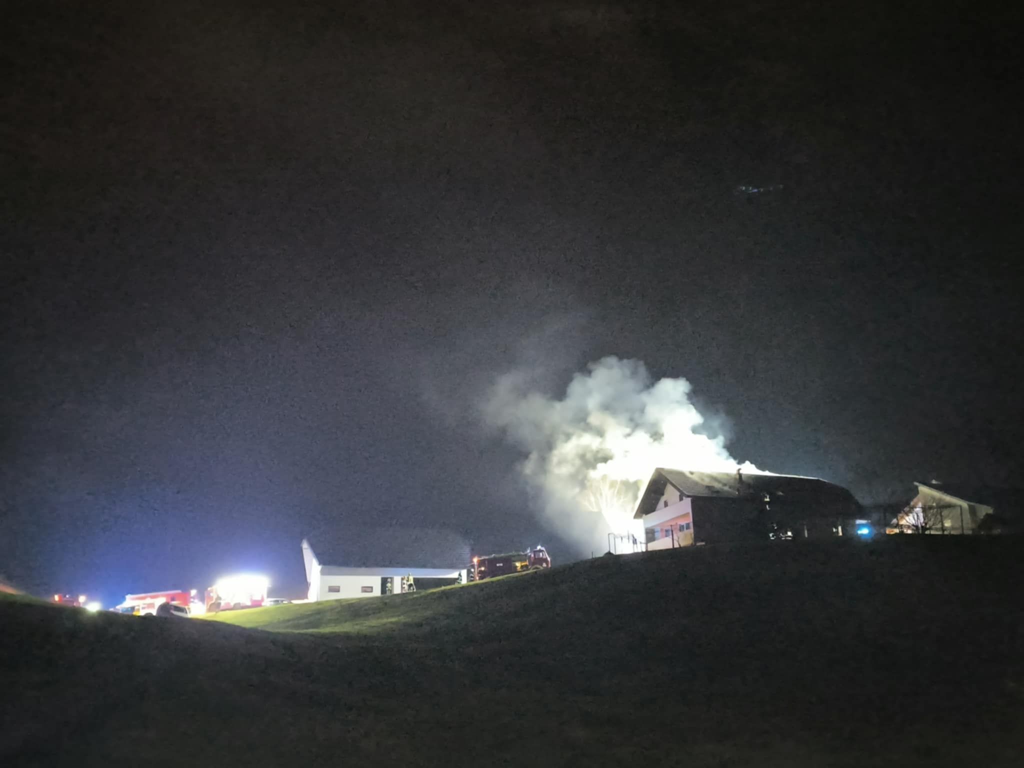 požar, hiša, šentilj