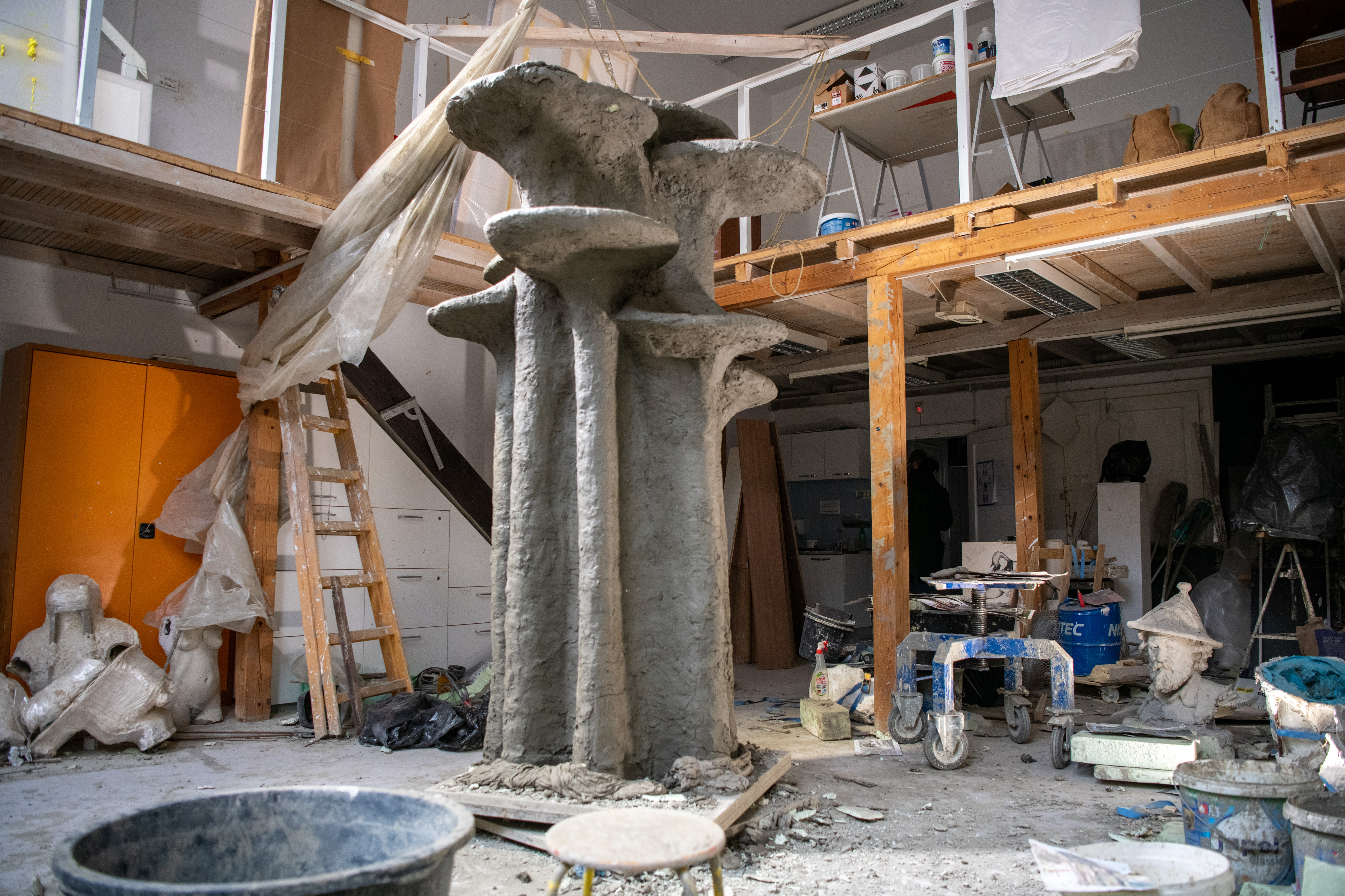 Fotografija fontane nekaj dni pred dokončanjem (Foto: Egon Parteli/N1)