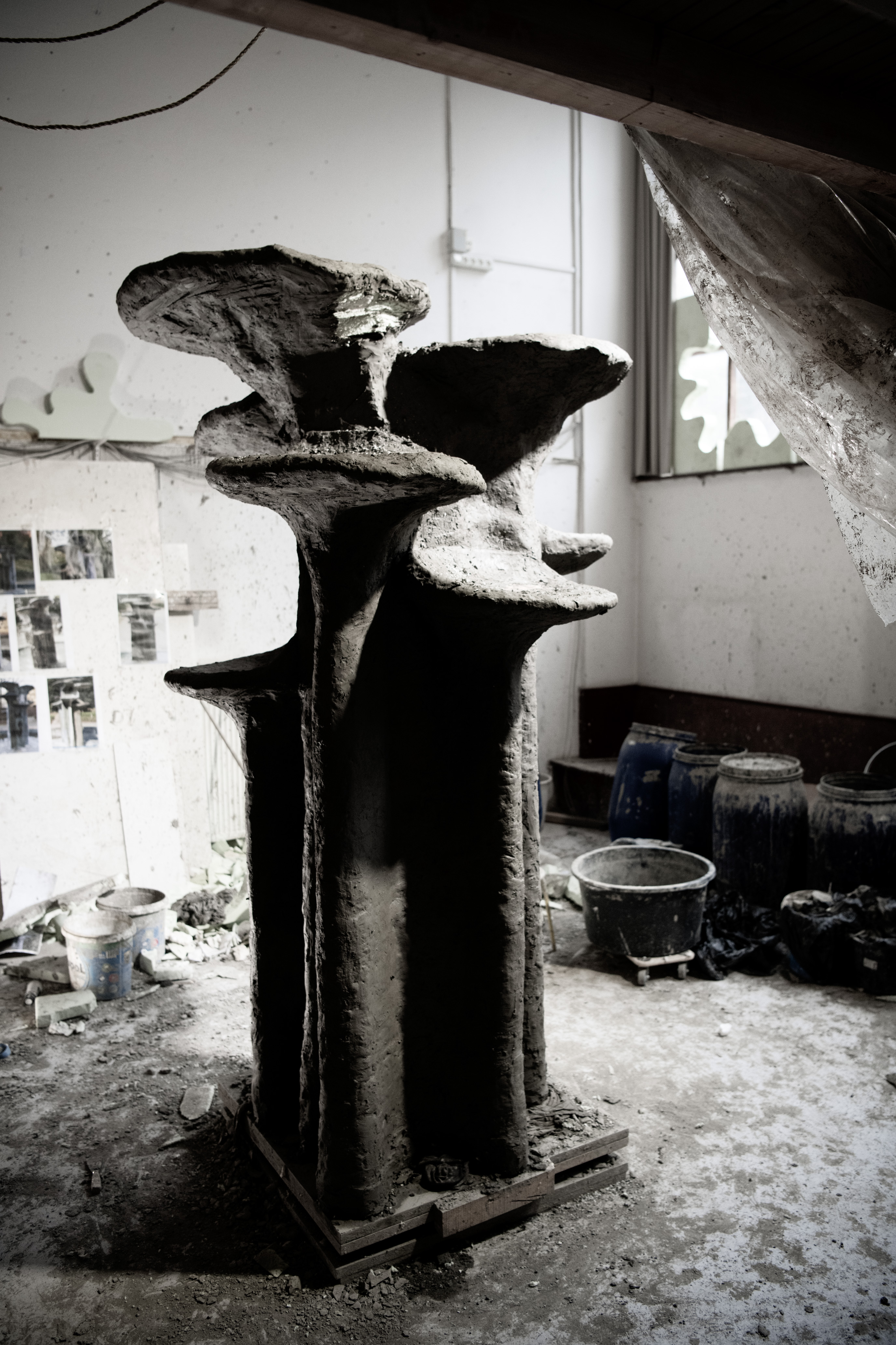 Fotografija fontane nekaj dni pred dokončanjem (Foto: Egon Parteli/N1)