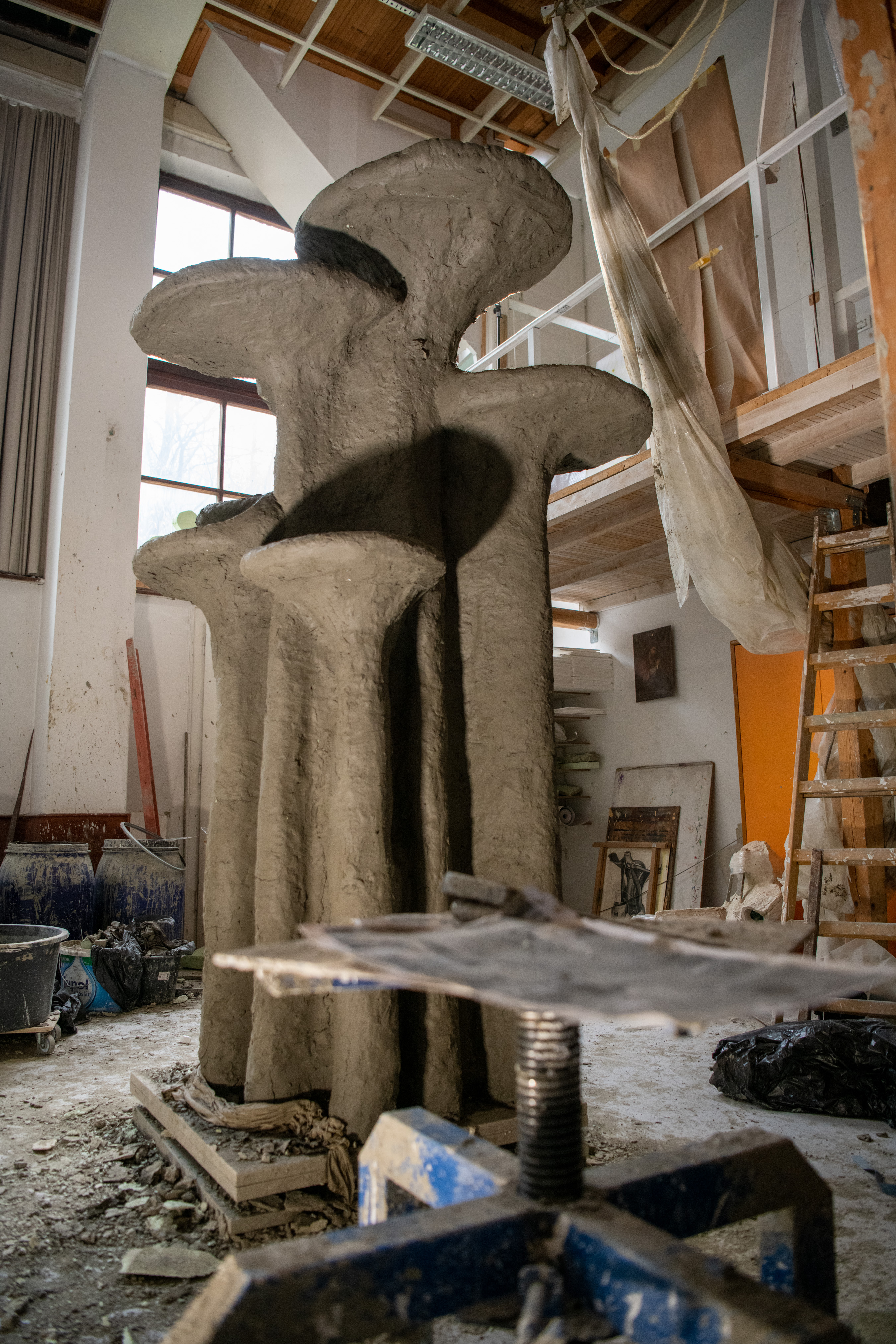 Fotografija fontane nekaj dni pred dokončanjem (Foto: Egon Parteli/N1)