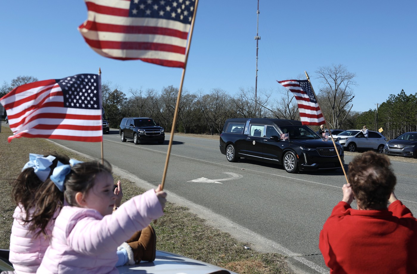 carter, smrt, žalna slovesnost
