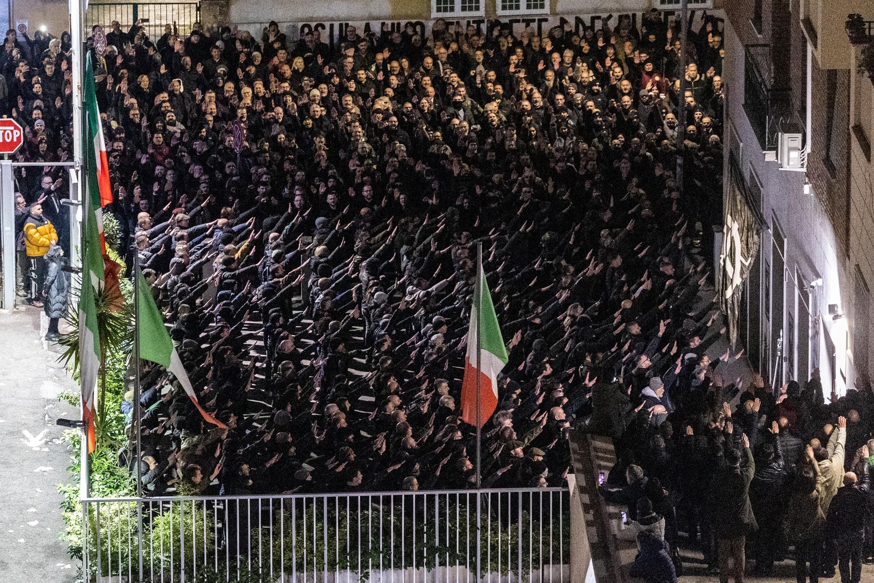 Neofašizem, shod, Rim, Italija