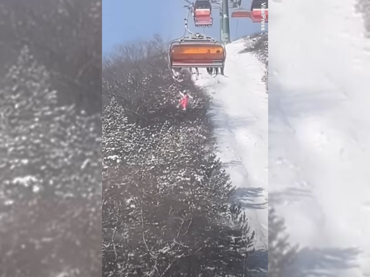 deklica, padec, smučišče