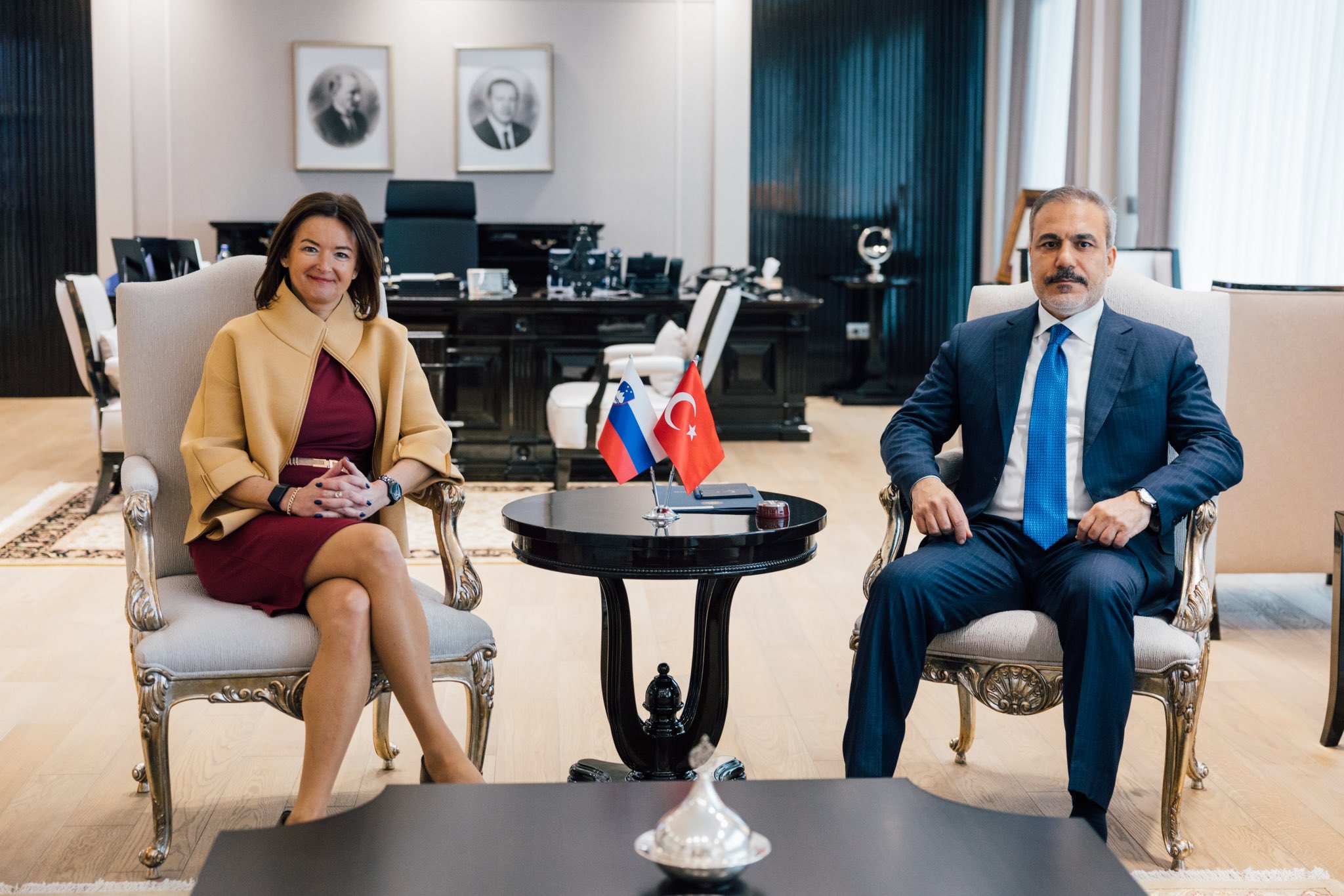 Tanja Fajon, Hakan Fidan