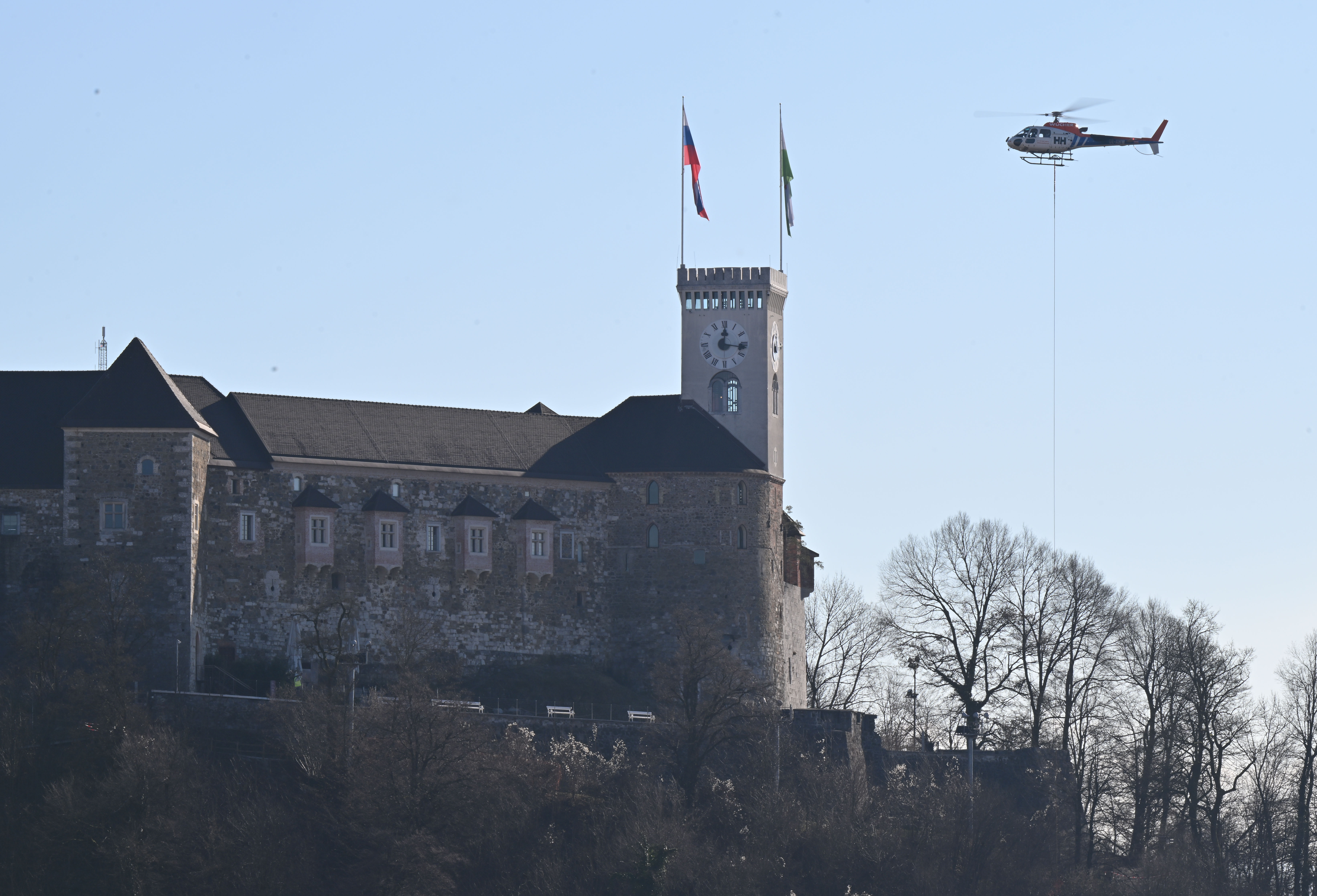 ŽAGANJE DREVES NA GRAJSKEM HRIBU