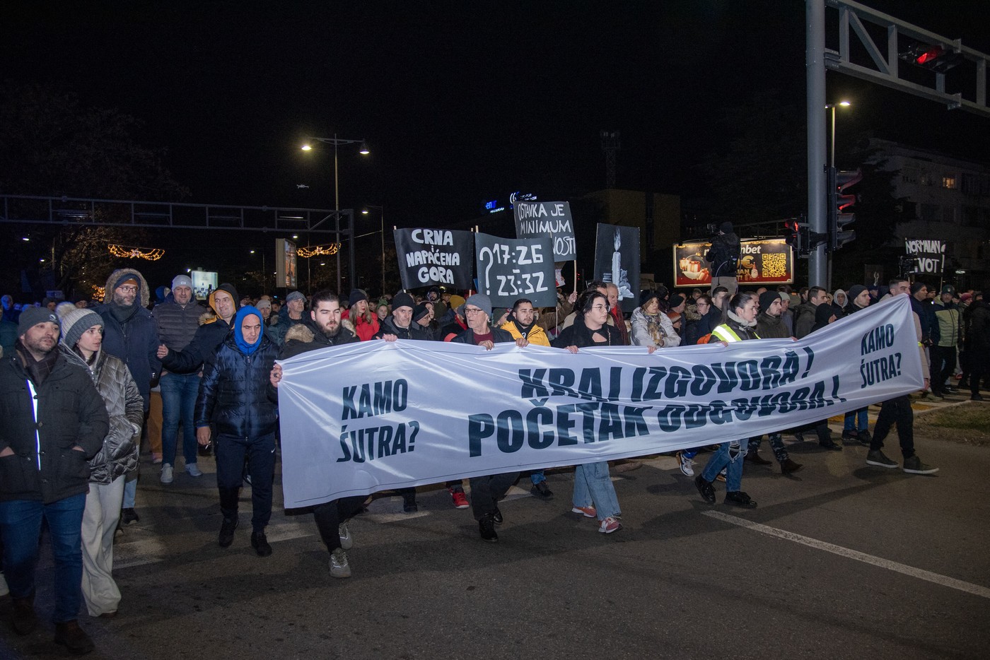 Podgorica, Cetinje, protest, Črna gora