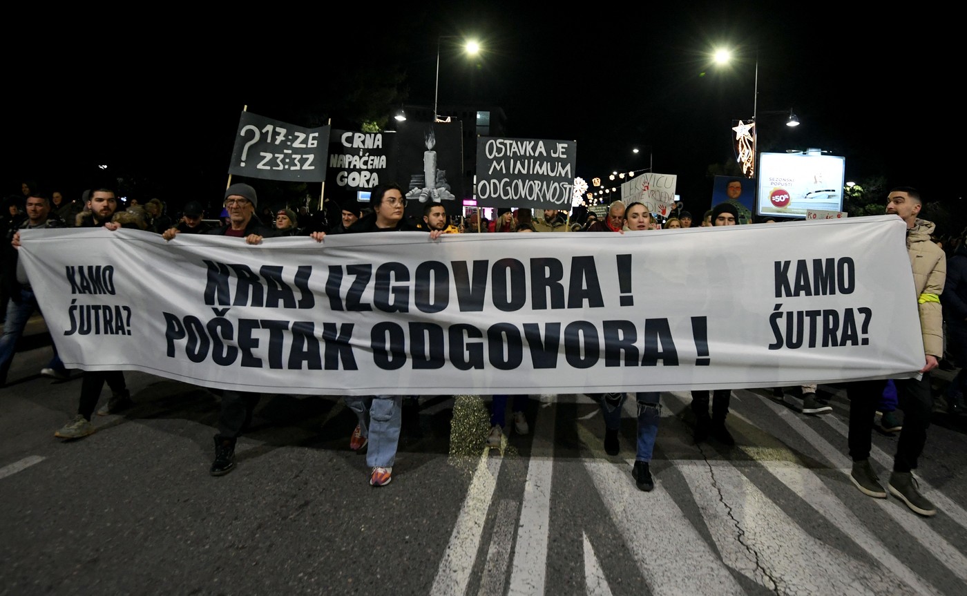 Podgorica, Cetinje, protest, Črna gora