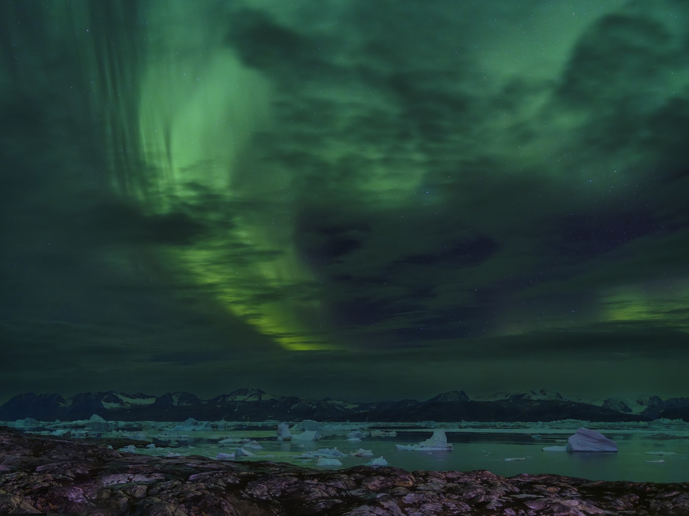 Severni sij nad vzhodno Grenlandijo