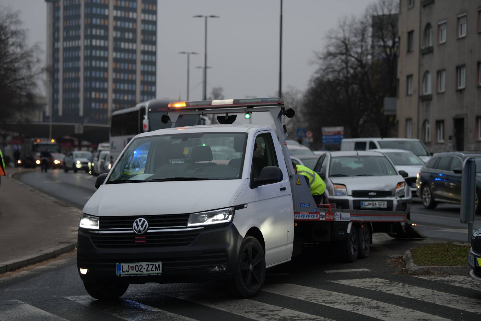 Prometna nesreča, Tivolska, Ljubljana