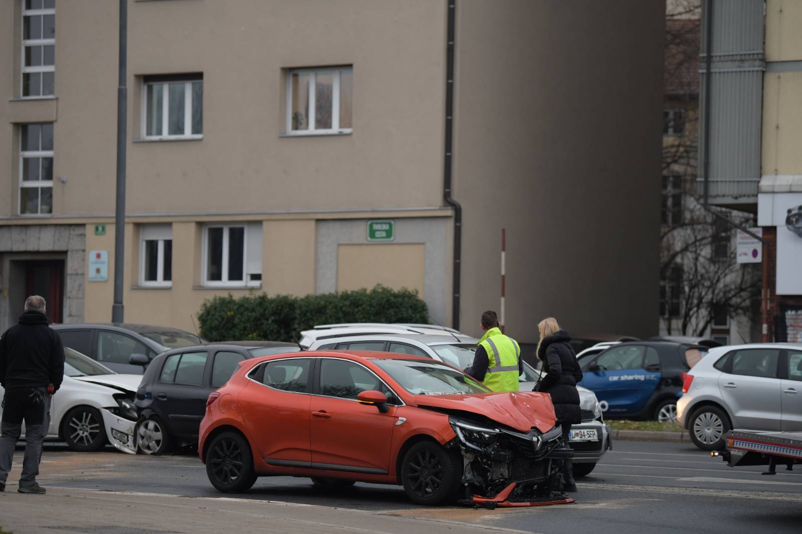Prometna nesreča, Tivolska, Ljubljana