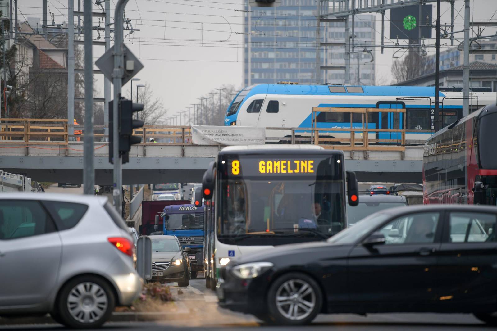 Ljubljana, promet, zastoj, gneča, policija