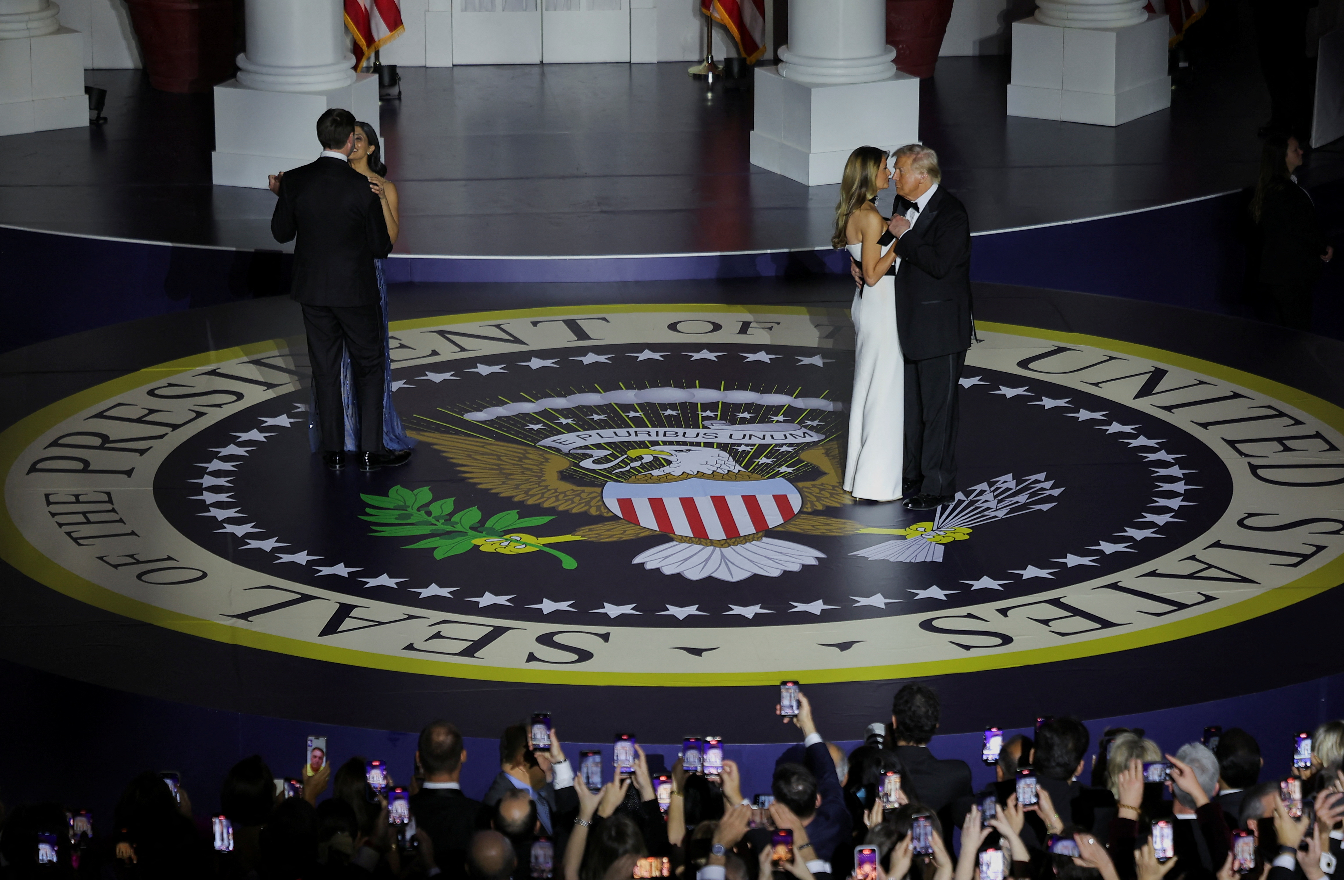 Donald Trump, Melania Trump, J. D. Vance, Usha Vance