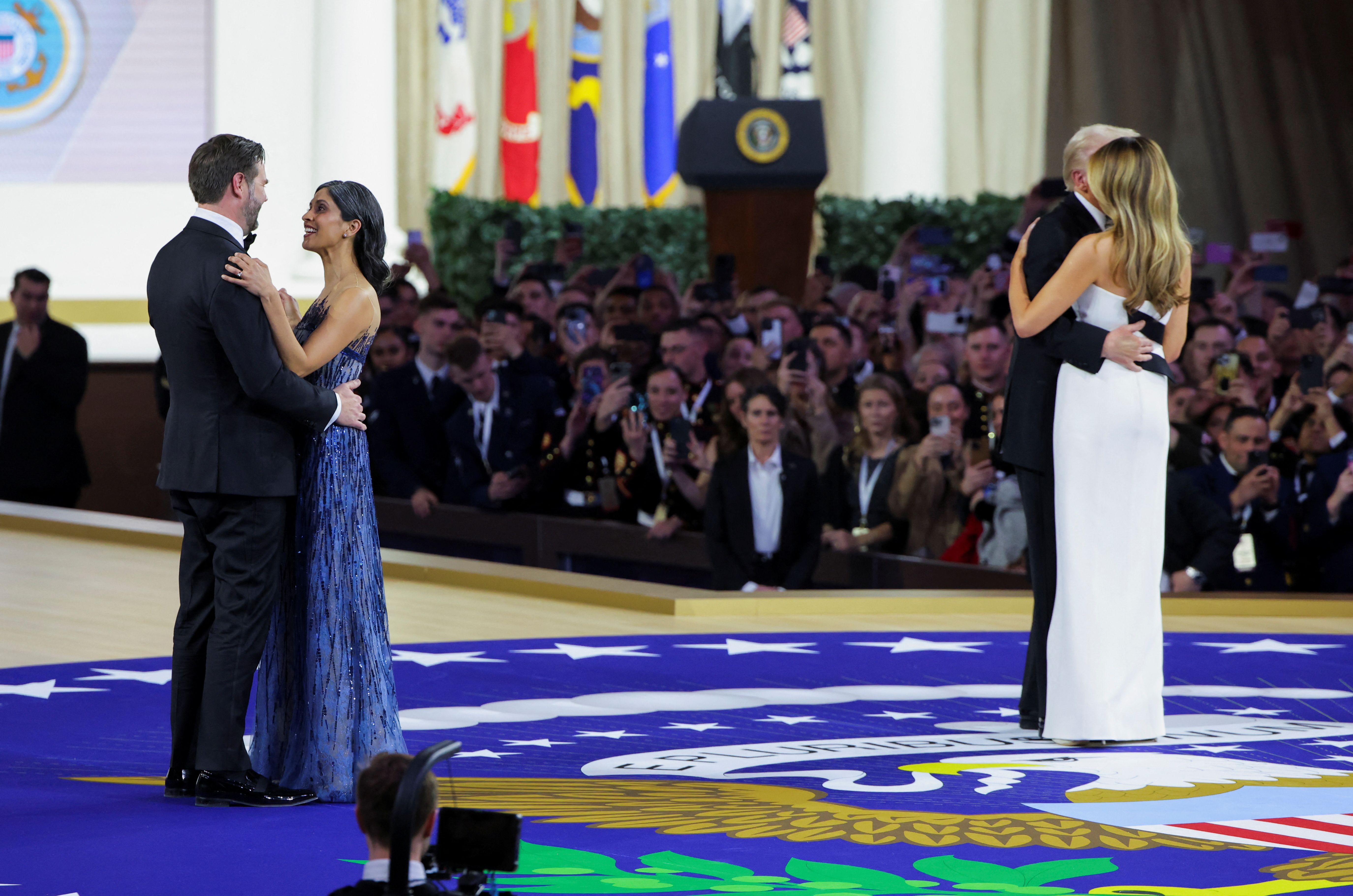 Donald Trump, Melania Trump, J. D. Vance, Usha Vance