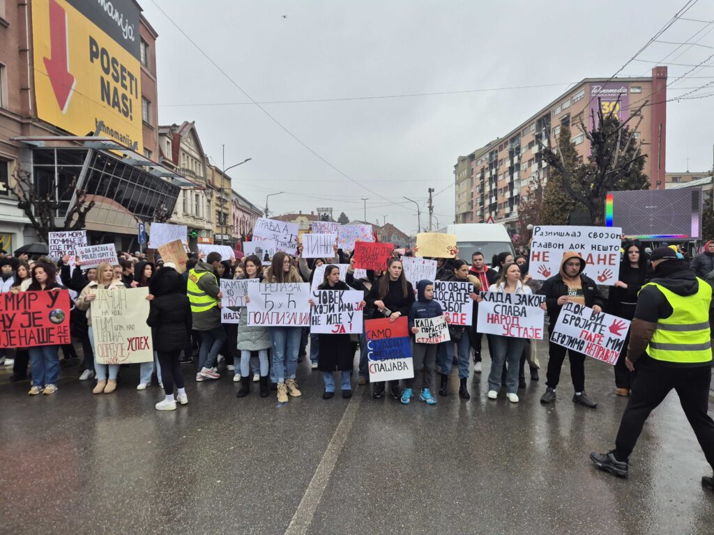 Protest v Jagodini (Foto: N1 Srbija)