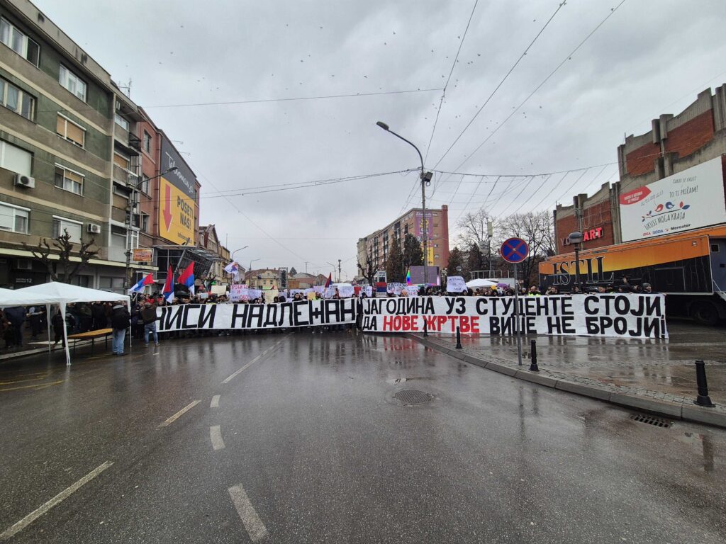 Protest v Jagodini (Foto: N1 Srbija)