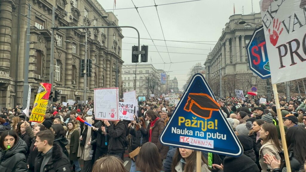 Protest v Beogradu (Foto: N1 Srbija)