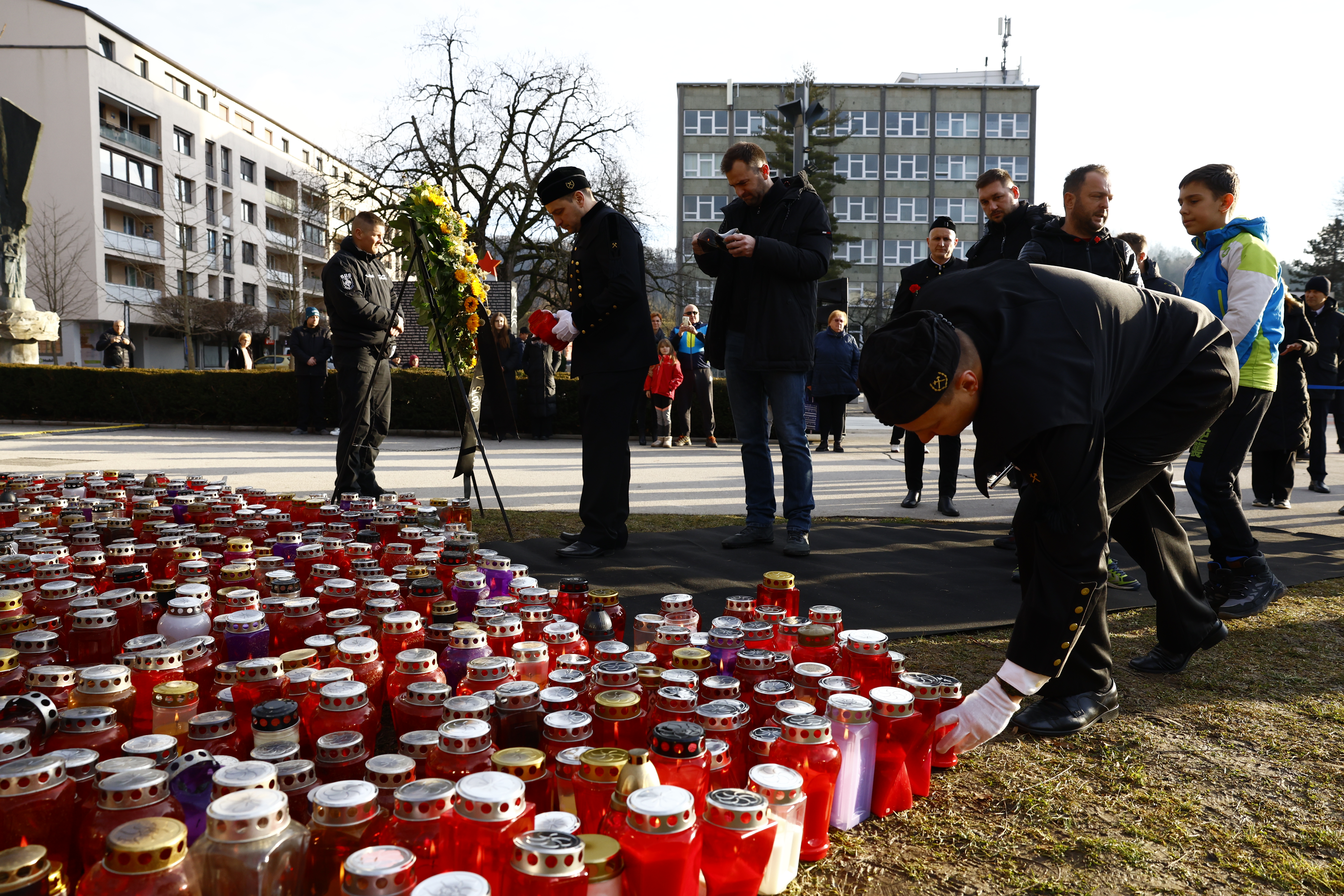 Žalna slovesnost v Velenju (Foto: Borut Živulović/BOBO)